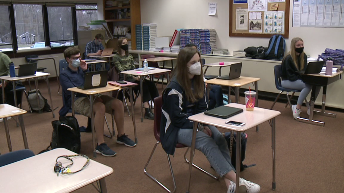 Abington Heights back students