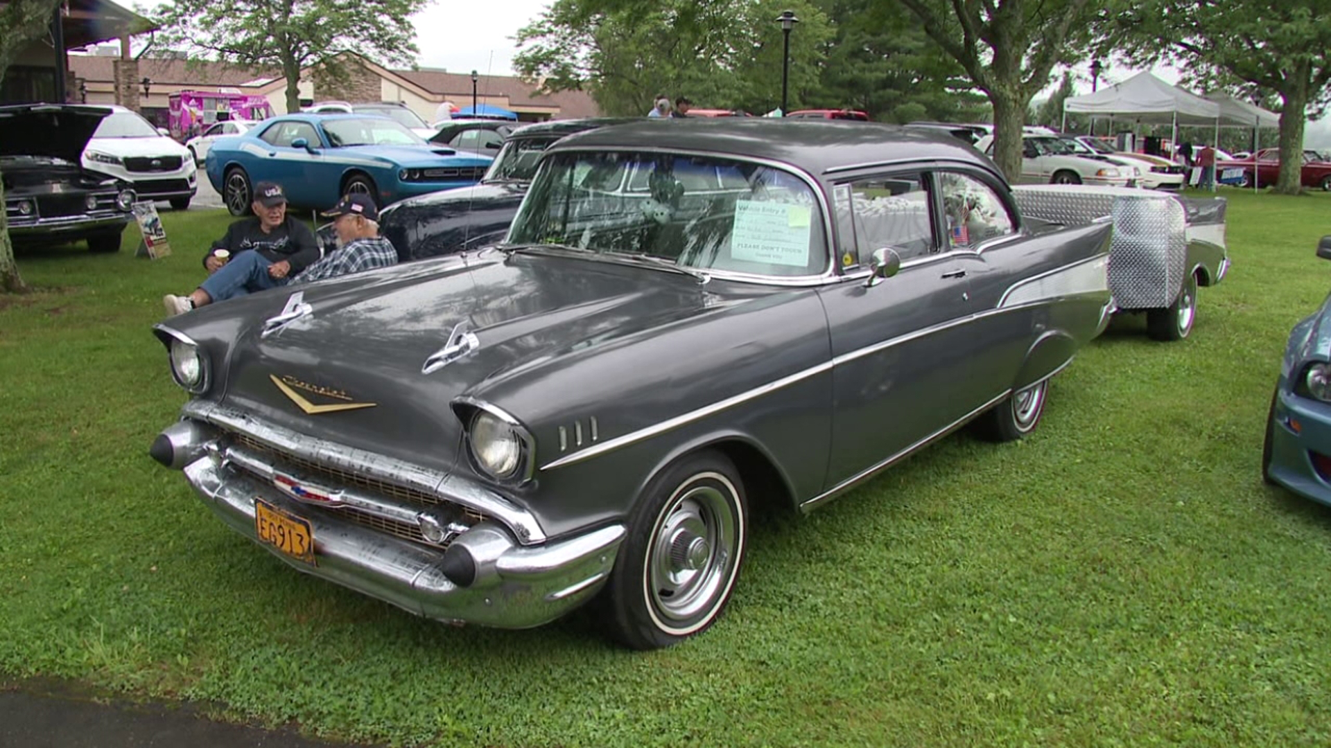 The rain in Waymart wasn't stopping the classic cars or the veterans from coming out.