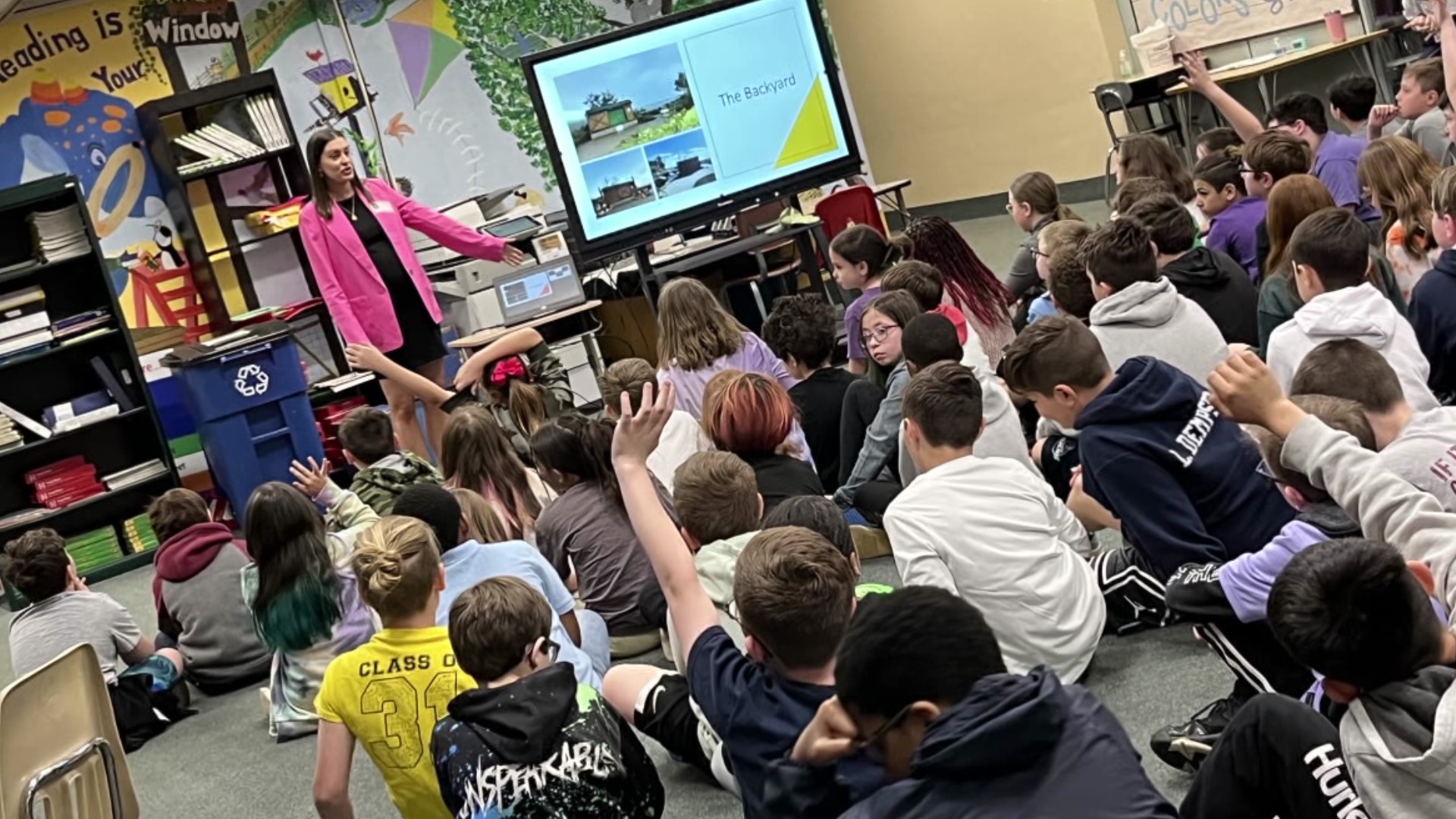 Fourth graders had lots of great questions for our Stormtracker 16 meteorologist.