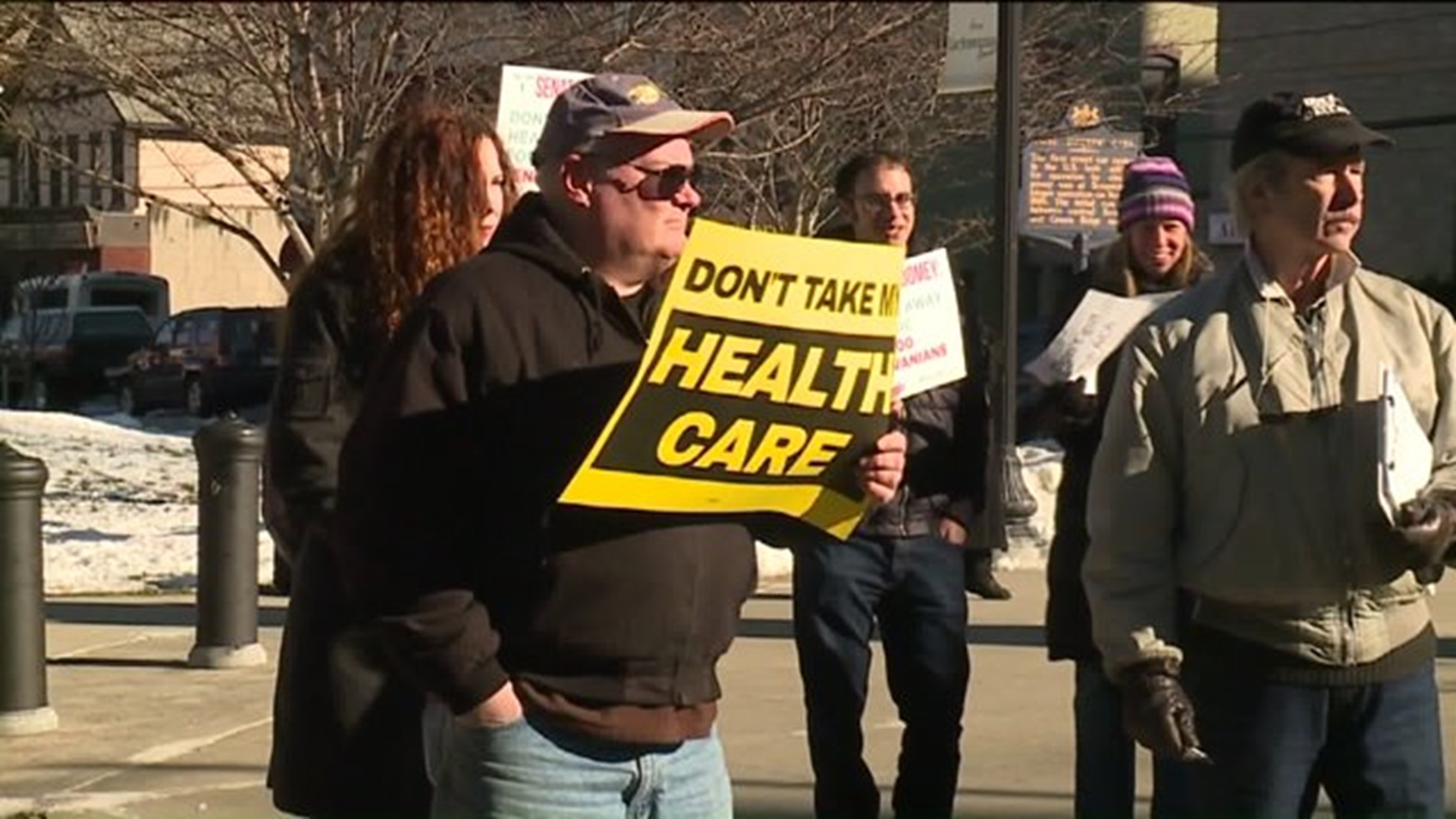 Group Protests Potential Repeal of Obamacare