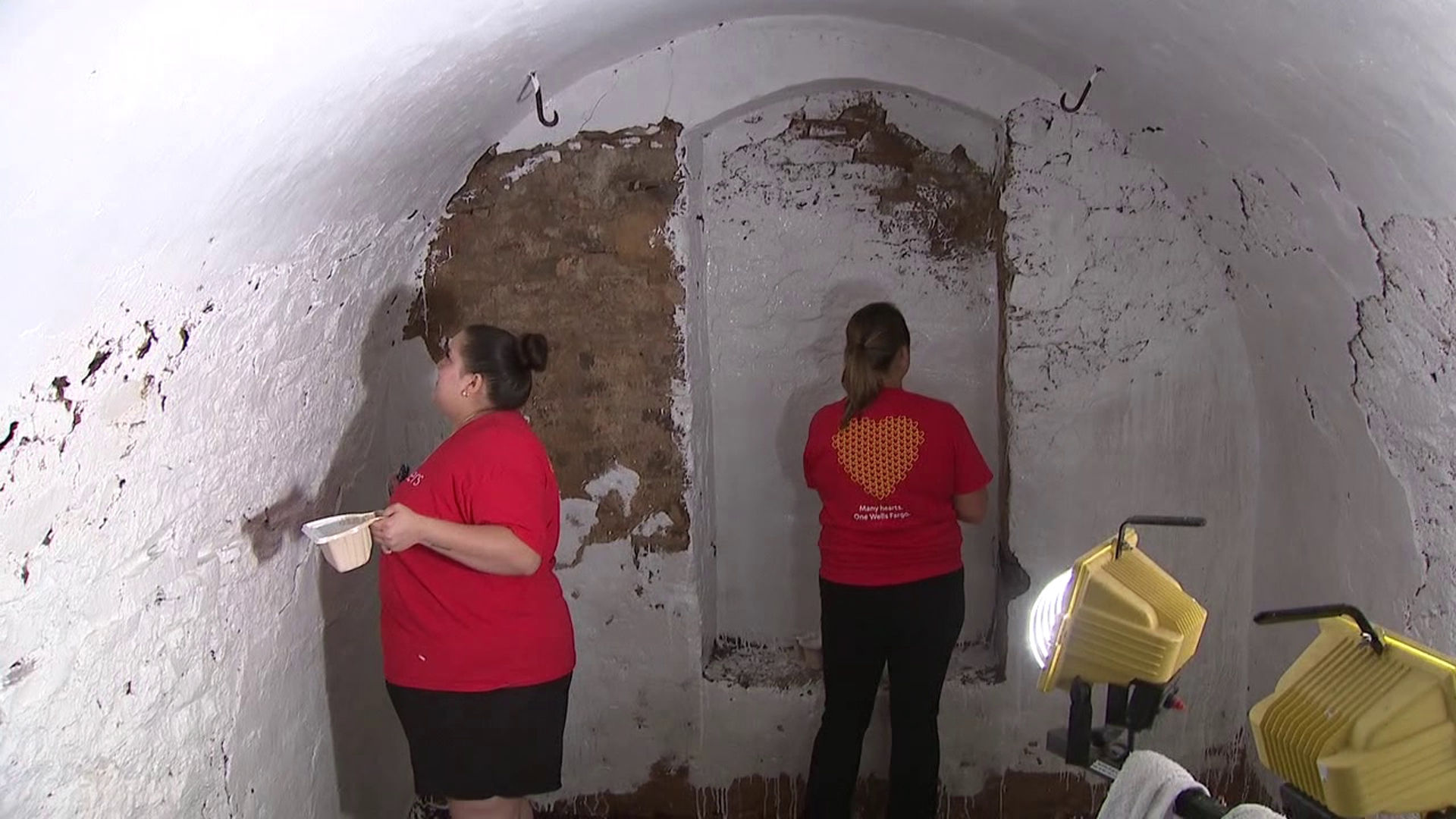 An outbuilding on the Valor Clinic Foundation property was cleaned-up Thursday.