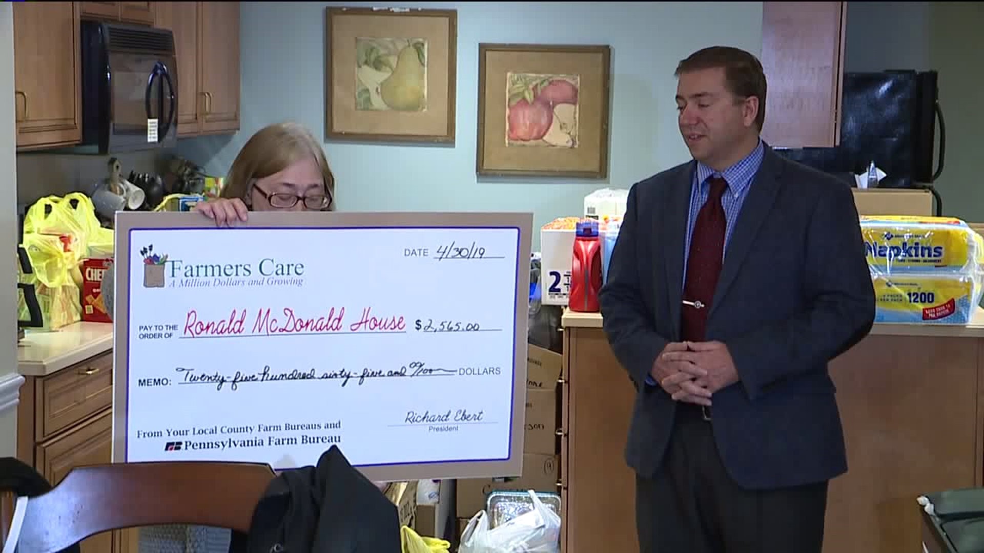 Donation to Ronald McDonald House in Scranton