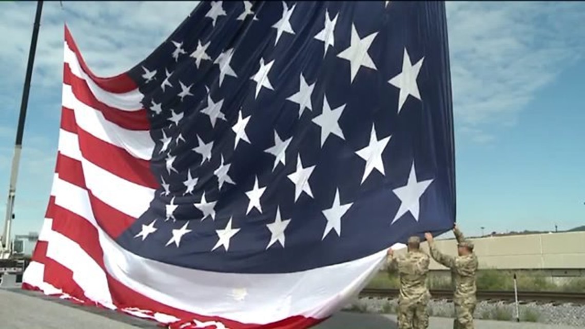 Flags as big as football fields: The story of giant American flags