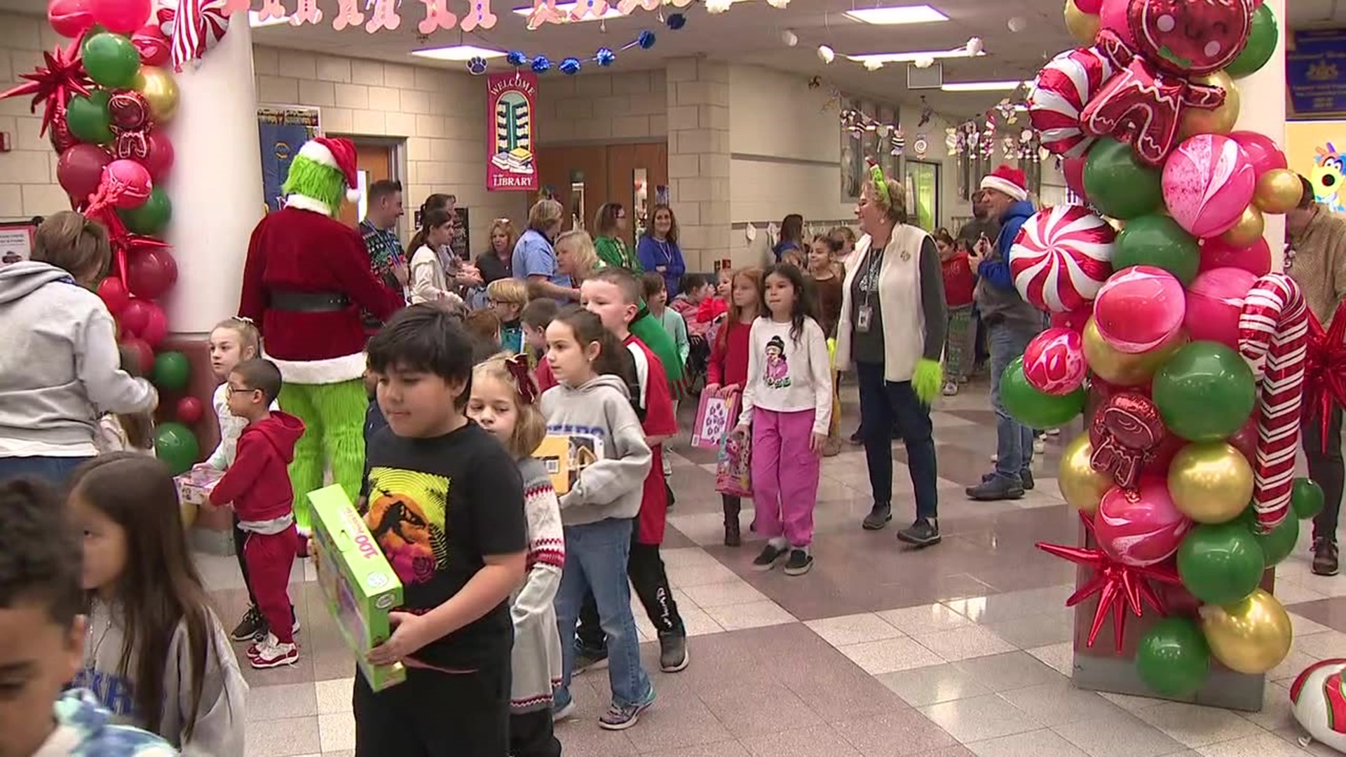 A Monroe County school is giving back this holiday season in a special way. Newswatch 16's Emily Kress shows us the parade of toys.