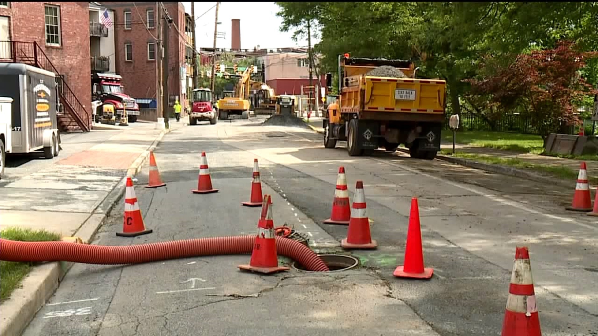 Emergency Sewer Repairs Close Busy Street in Stroudsburg