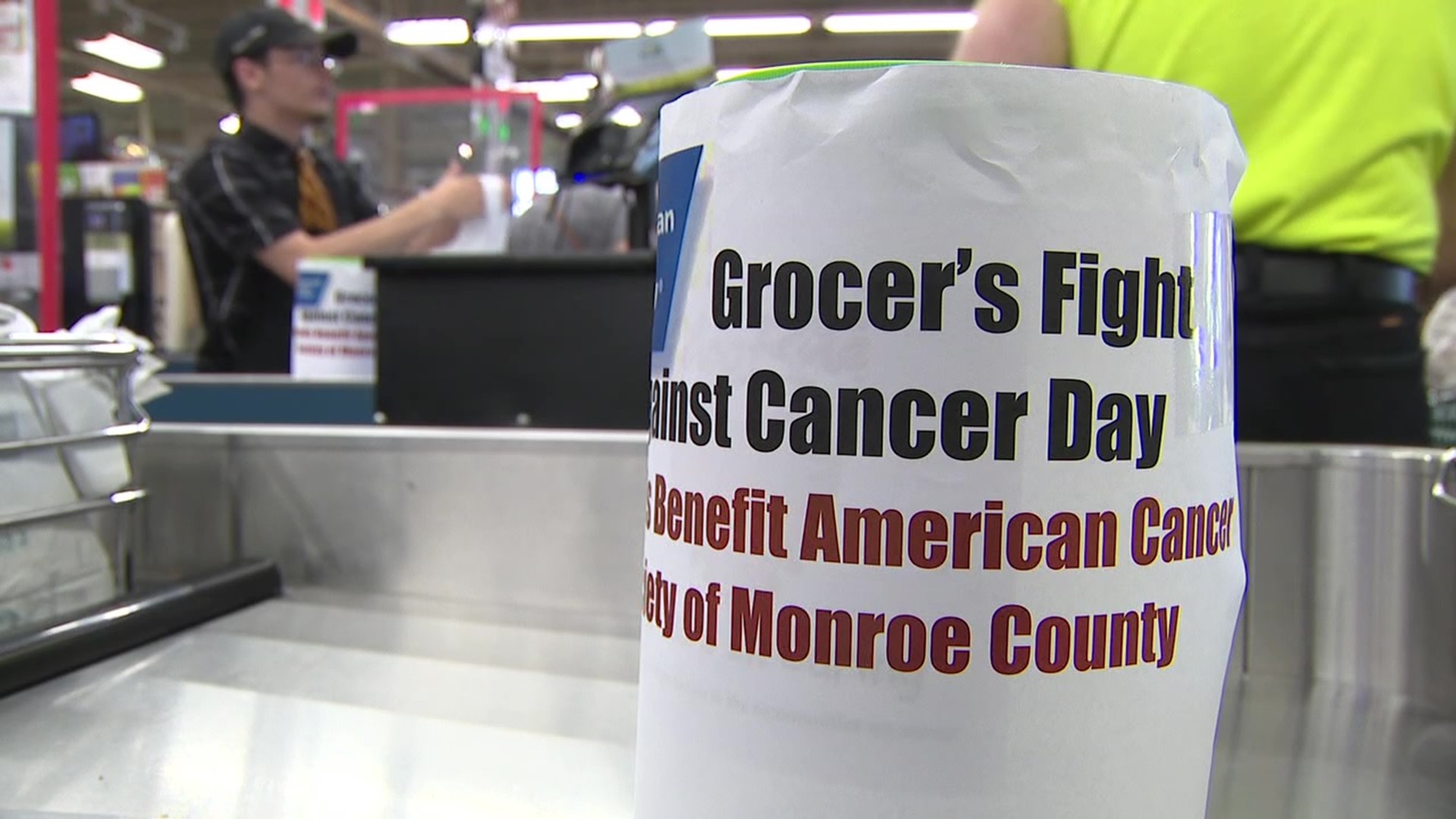 A grocery store in the Poconos featured some familiar faces on the checkout line for the annual Grocers Fight Cancer Day.