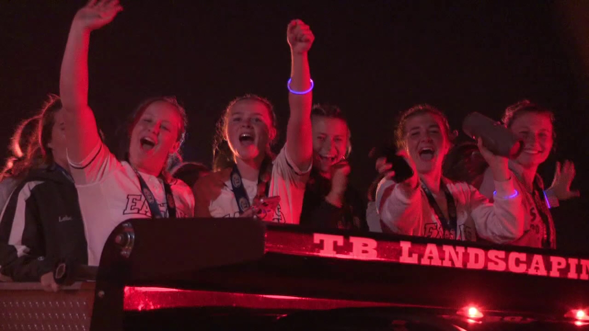 The Blue Mountain Eagles were celebrated with a parade on Friday night after winning their 2nd state championships.