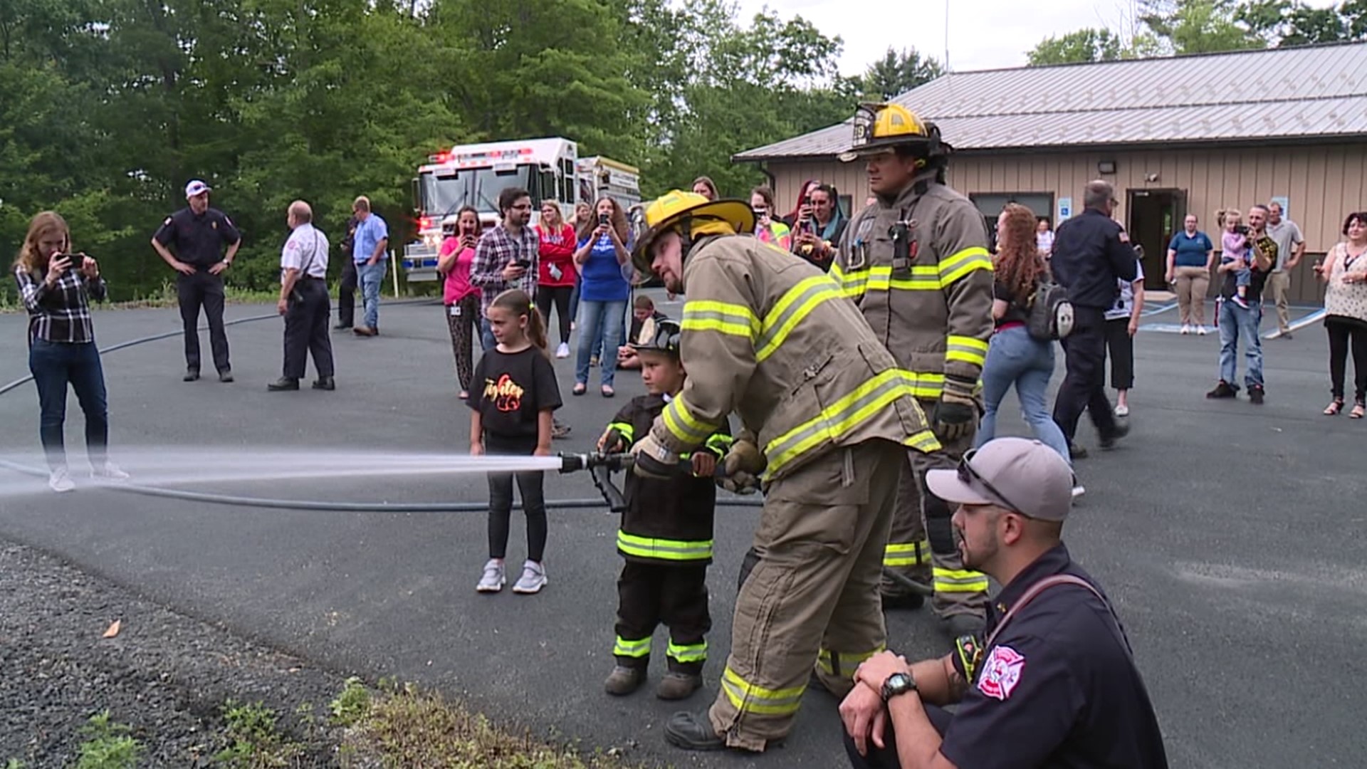 4-year-old Kenzie Moore's dream came true Saturday when the community rallied together and made him an honorary firefighter.