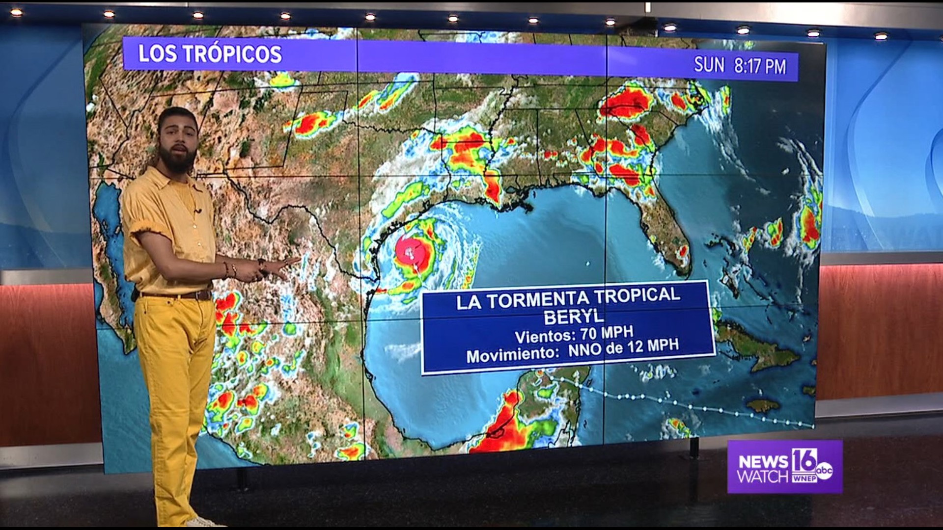 Las remanentes de la tormenta tropical Beryl nos impactará con lluvias y tormentas a finales de esta semana.