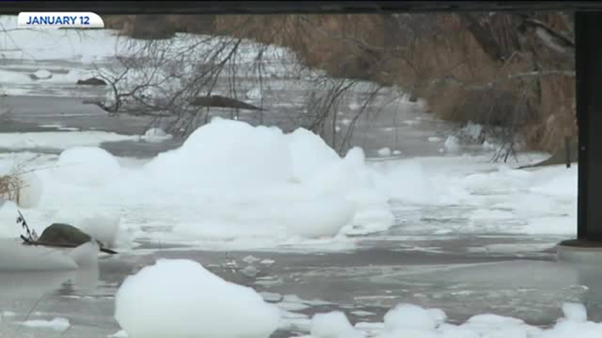 Sudsy Foam Returns to Creek in Luzerne County