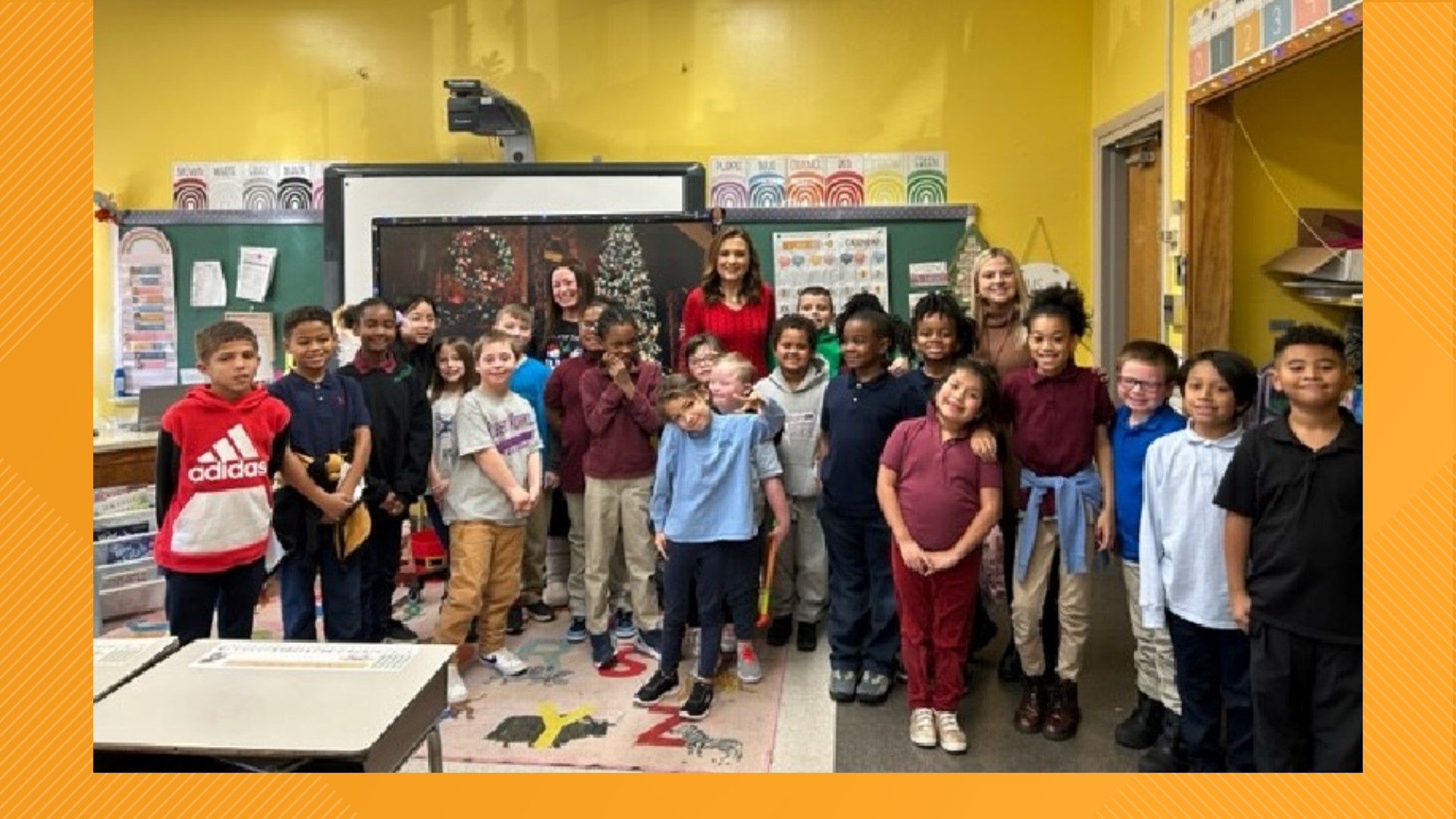 Newswatch 16's morning co-anchor Mindi Ramsey visited students at the Robert Morris Elementary School in Scranton on Wednesday morning.