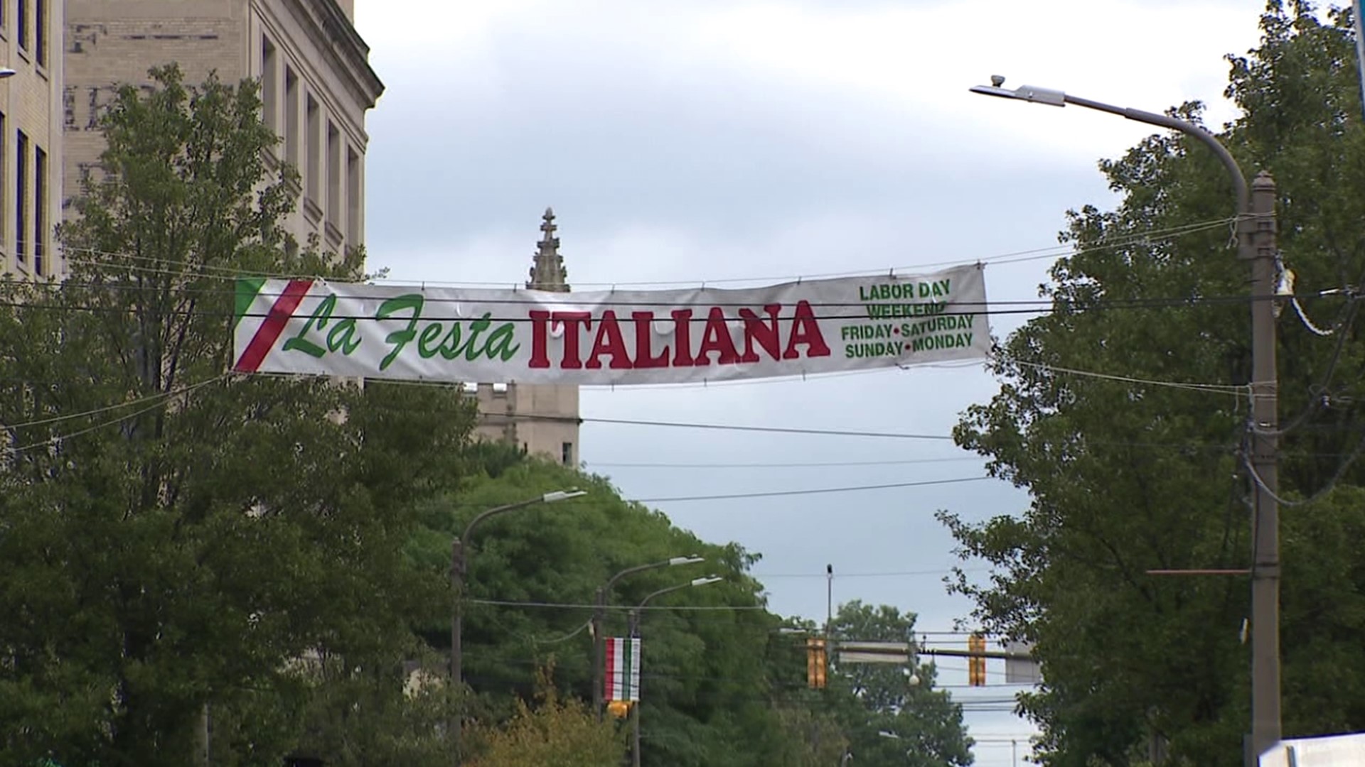 Crews prep for La Festa Italiana in Scranton