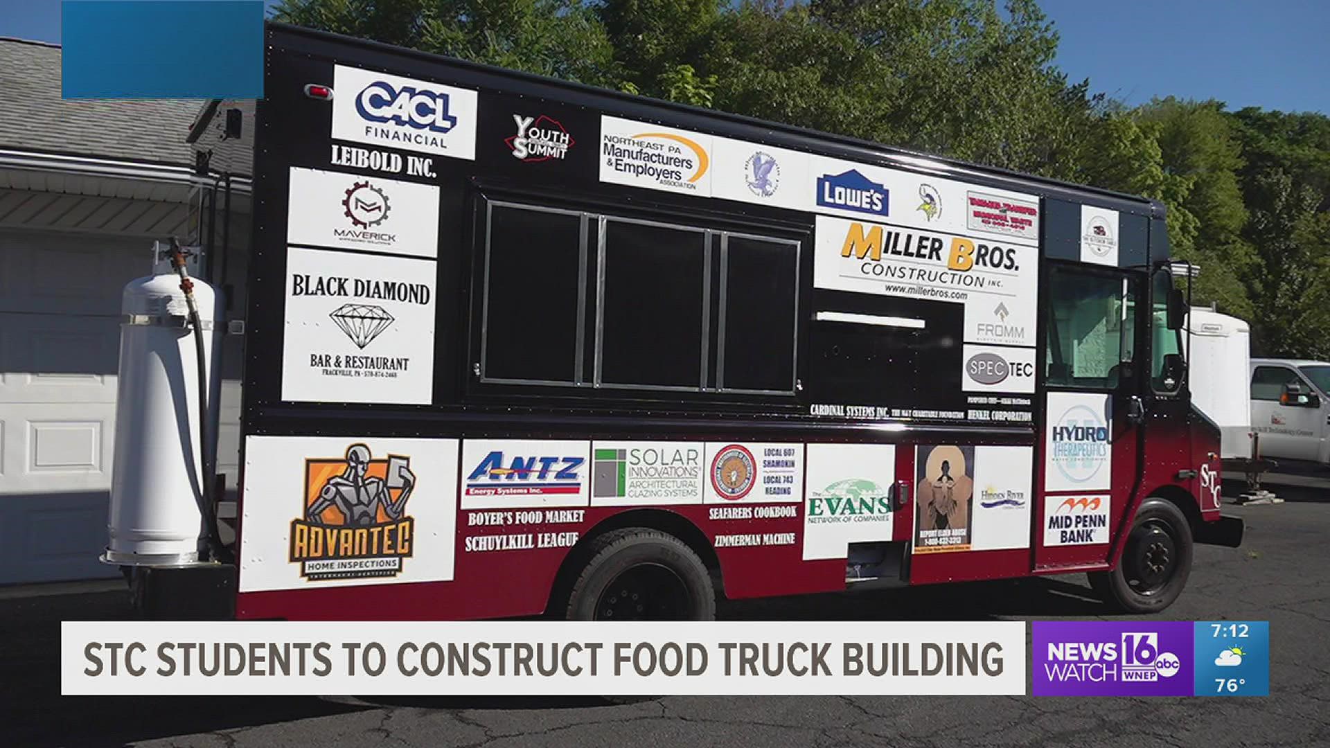 First came the food truck, and soon there will be a place to store it. The latest project at STC will be a learning experience for all its students.