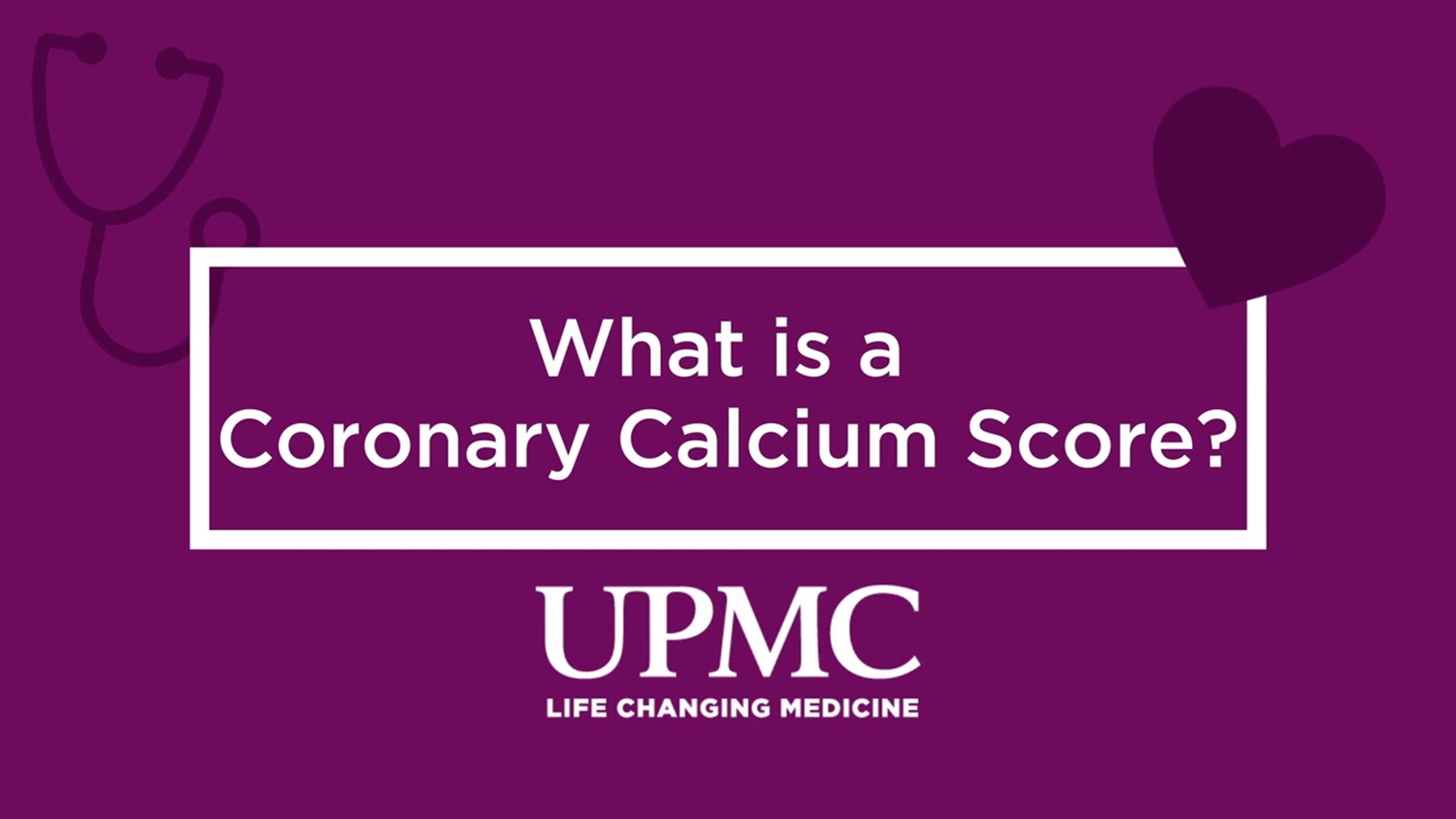 UPMC’s Dr. Michael Desiderio explains the Coronary Calcium Score.