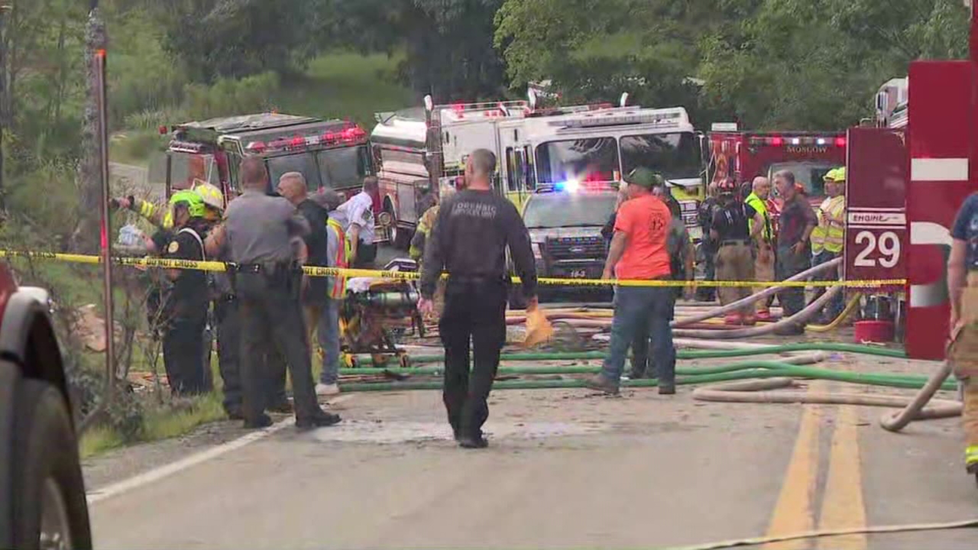 One person was flown to the hospital, and the coroner has arrived at the scene in Jefferson Township.