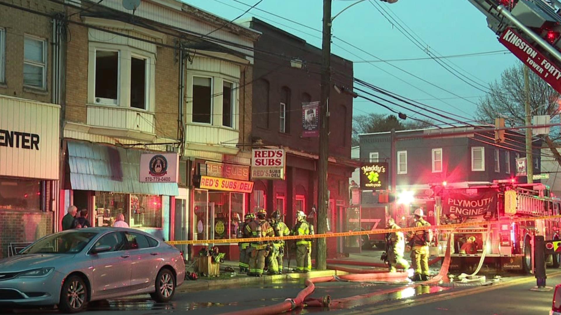 Fire damages businesses and apartments in Plymouth