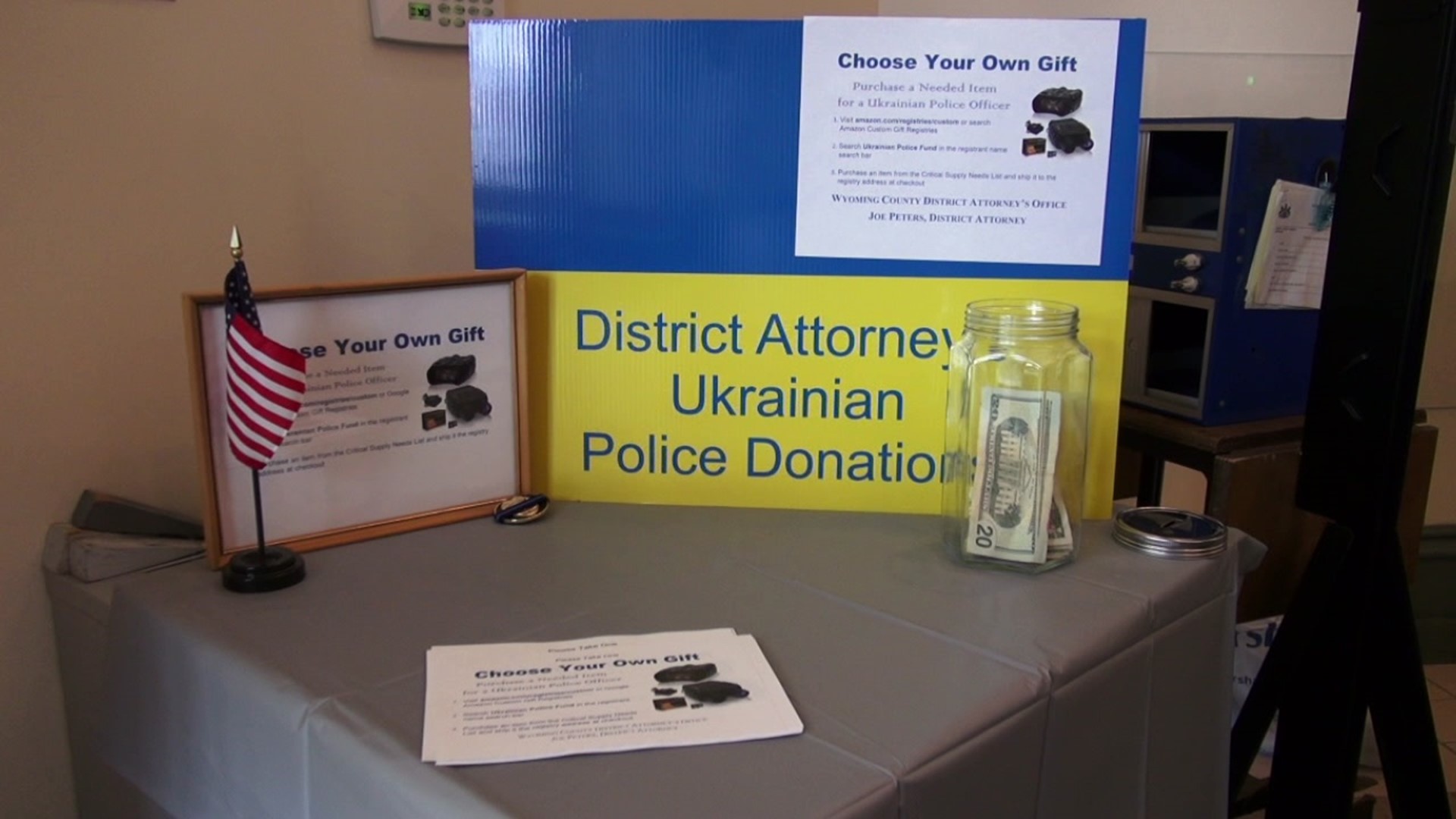 District Attorney Joe Peters has announced an effort to raise funds to buy tactical items for Ukrainian police officers.