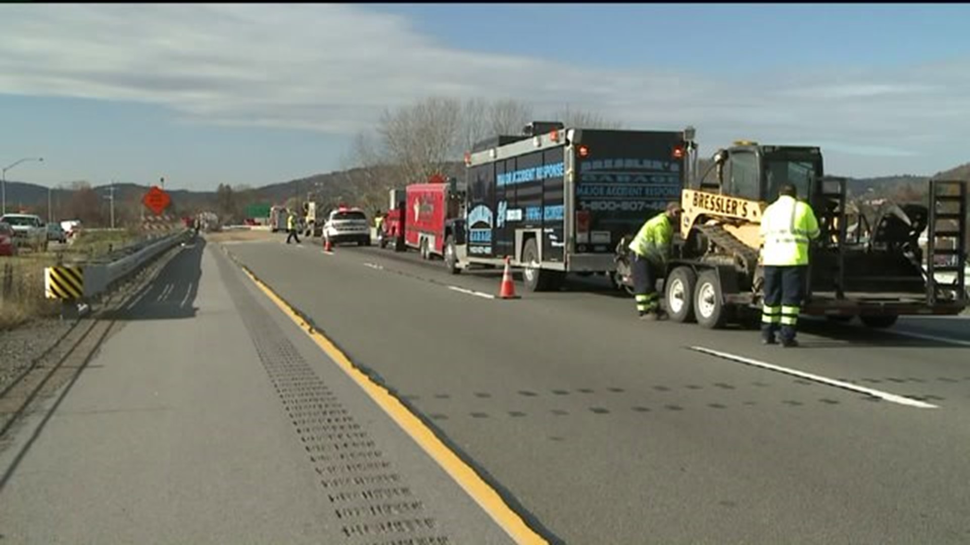 Rig Wreck Closes Section of I-180 in Lycoming County