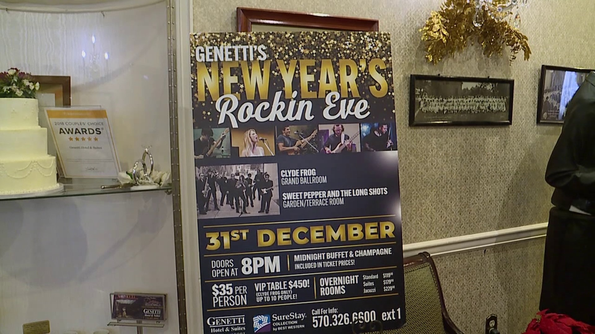 The Genetti Hotel and Brickyard restaurant are welcoming folks in to ring in the New Year.