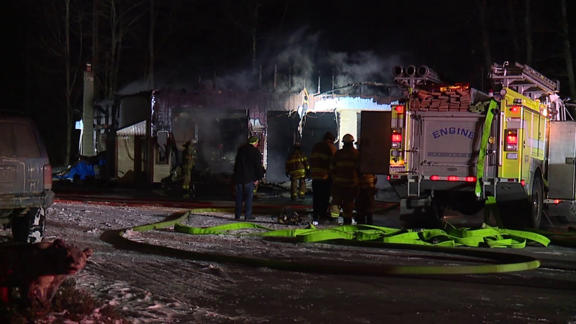 The fire started around 8:30 p.m. Tuesday night in Laurel Run.