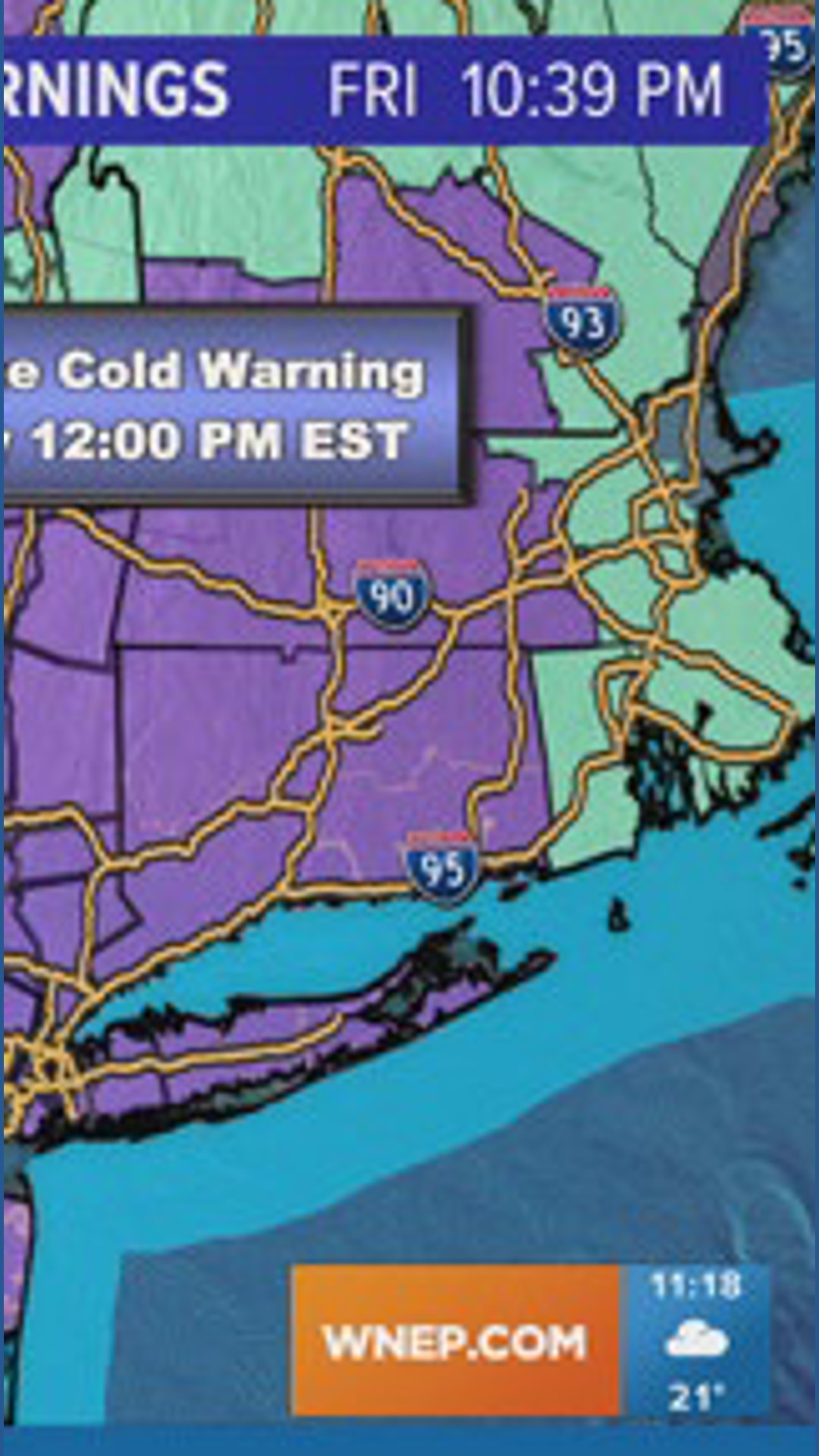 11PM Update: Extreme cold warning for PA, NY, NJ and CT | wnep.com