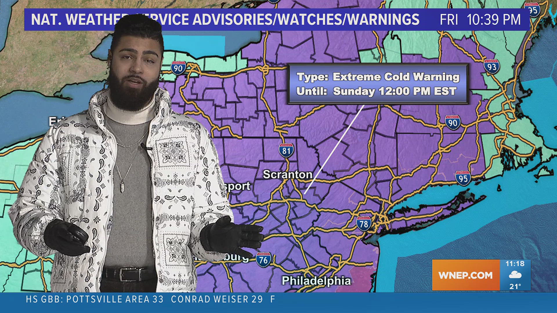 11PM Update: Extreme cold warning for PA, NY, NJ and CT | wnep.com