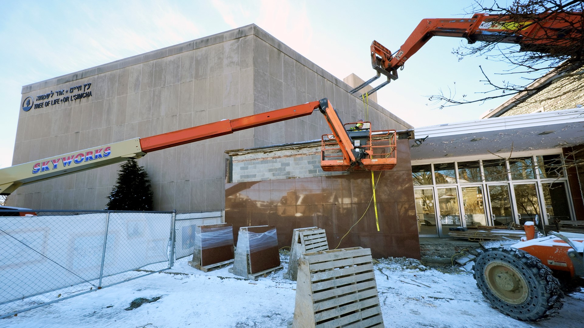 The demolition went underway in Pittsburgh on Wednesday to reimagine the building to honor the 11 people who were killed there in 2018.