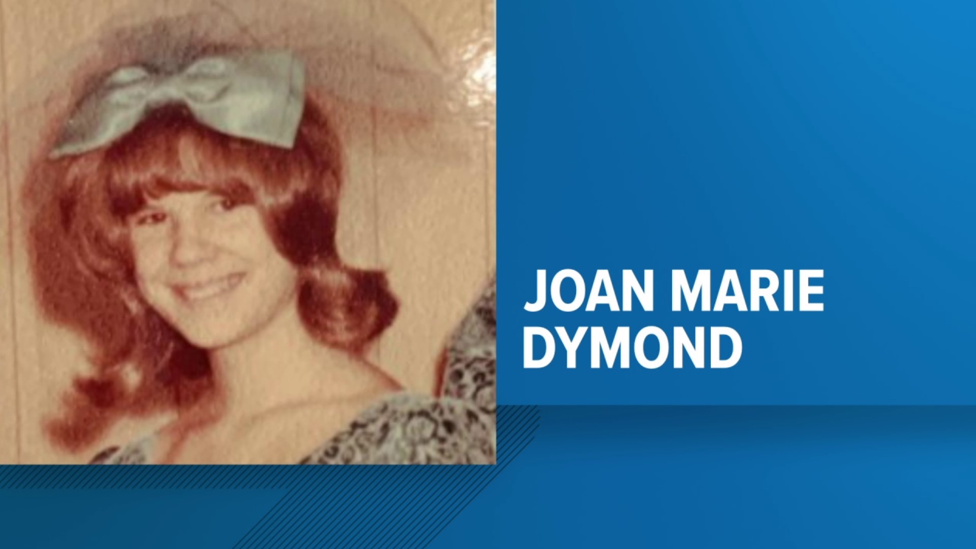 Joan Dymond's remains were found in 2012 and were positively identified last year.