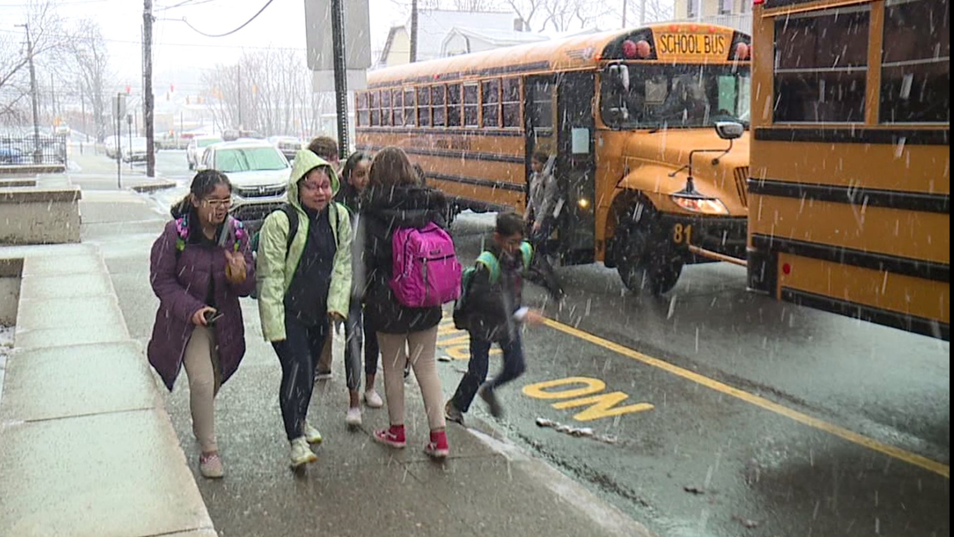 The students haven't been to school since last Wednesday due to asbestos in their building.