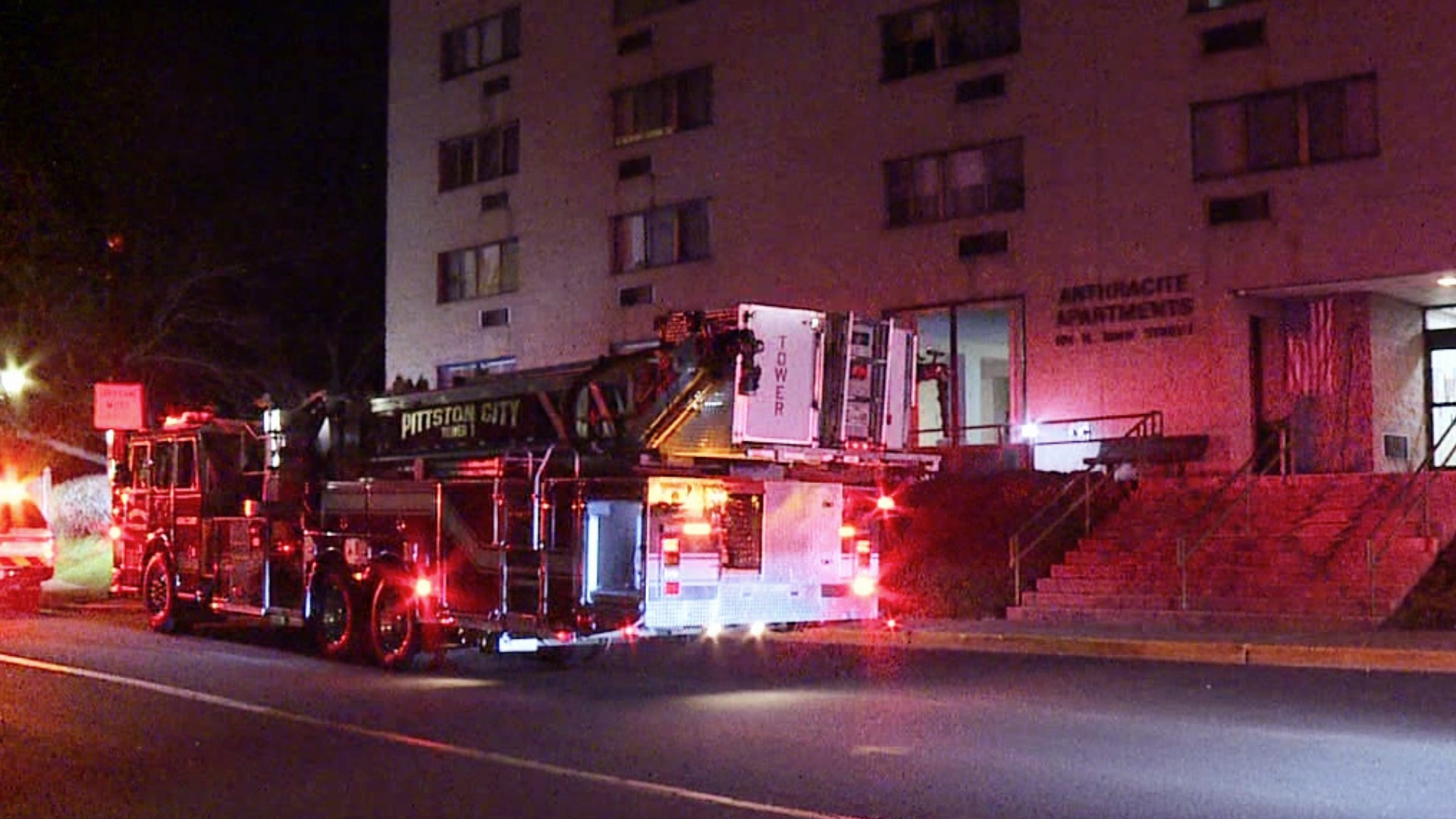 Crews were called to the Anthracite Apartments in Pittston early Monday.