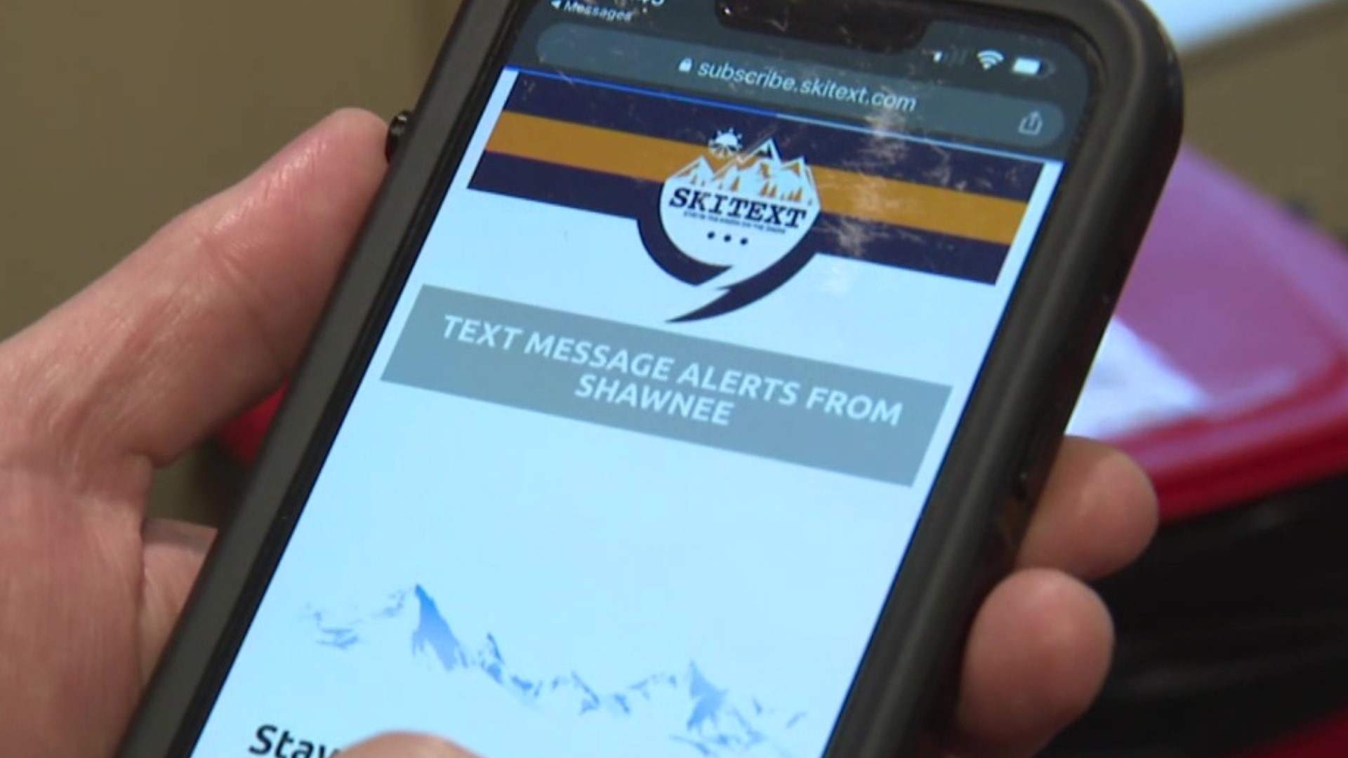 It's a texting platform where users can ask questions and get information about select ski resorts.