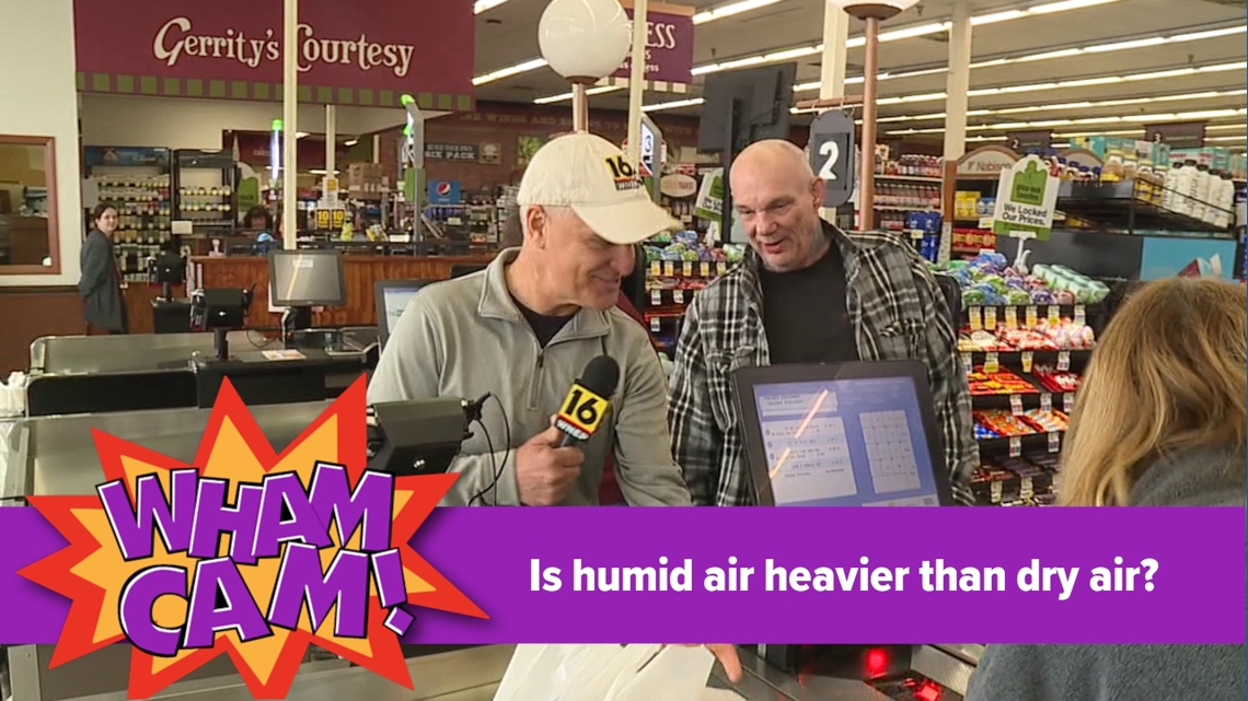 Is humid air heavier than dry air?