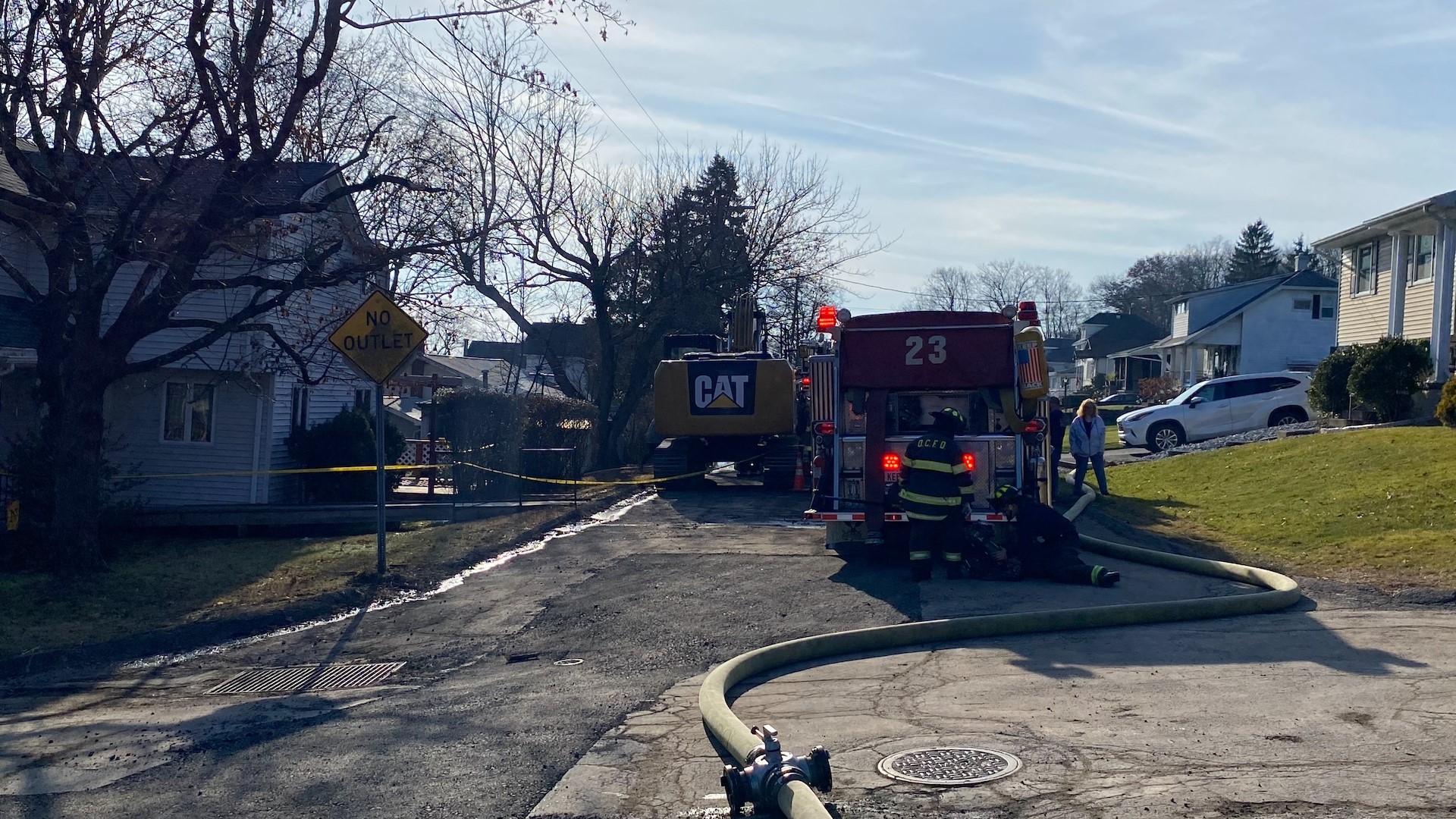 A man from Dickson City is dead after a fire along Pancoast and Bank Streets in the borough Saturday afternoon.