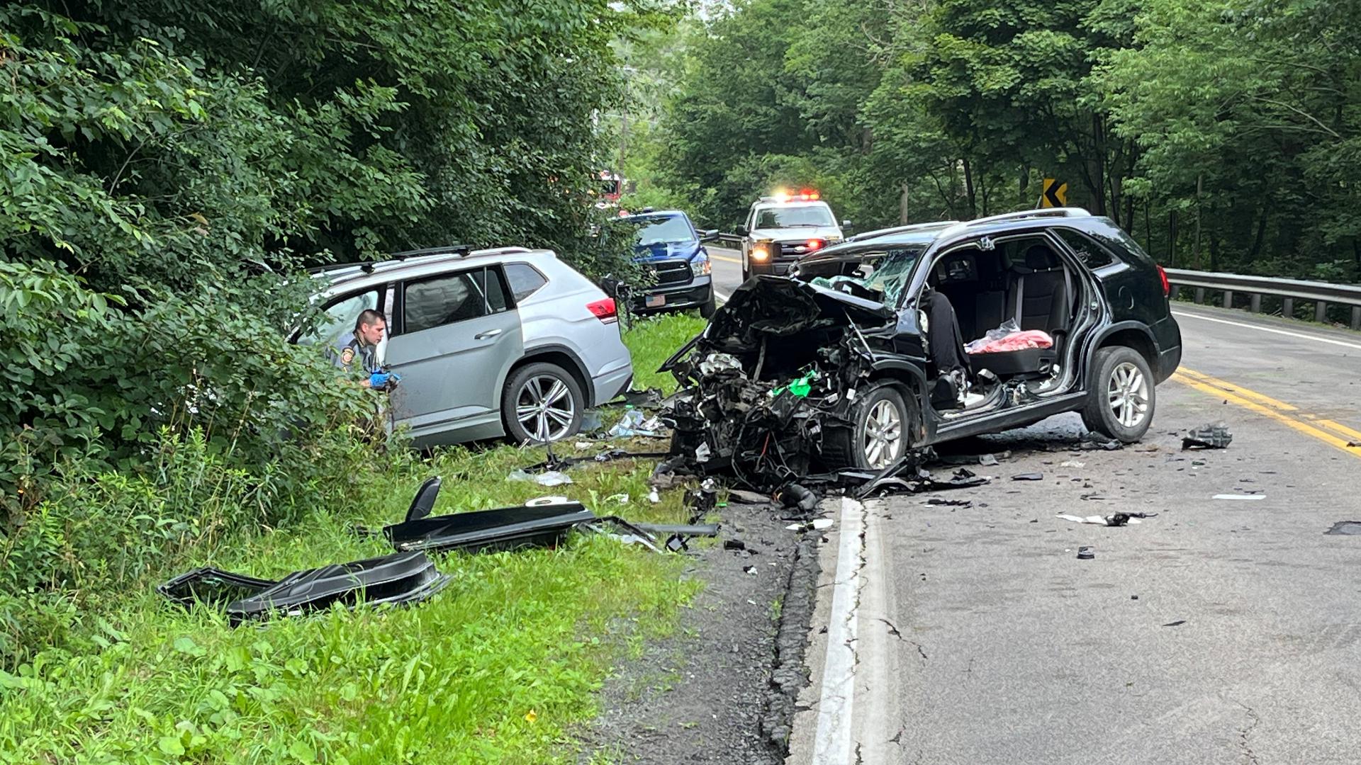 The head-on crash happened Tuesday morning in Fell Township, near Carbondale.