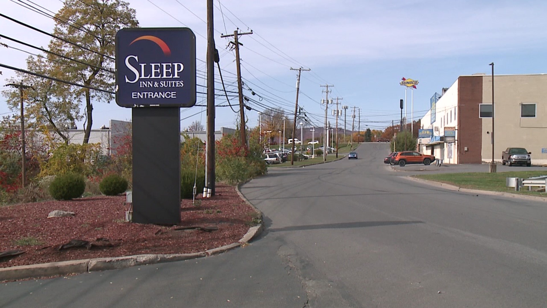 It happened in Dunmore when police responded to a fight at the Sleep Inn.