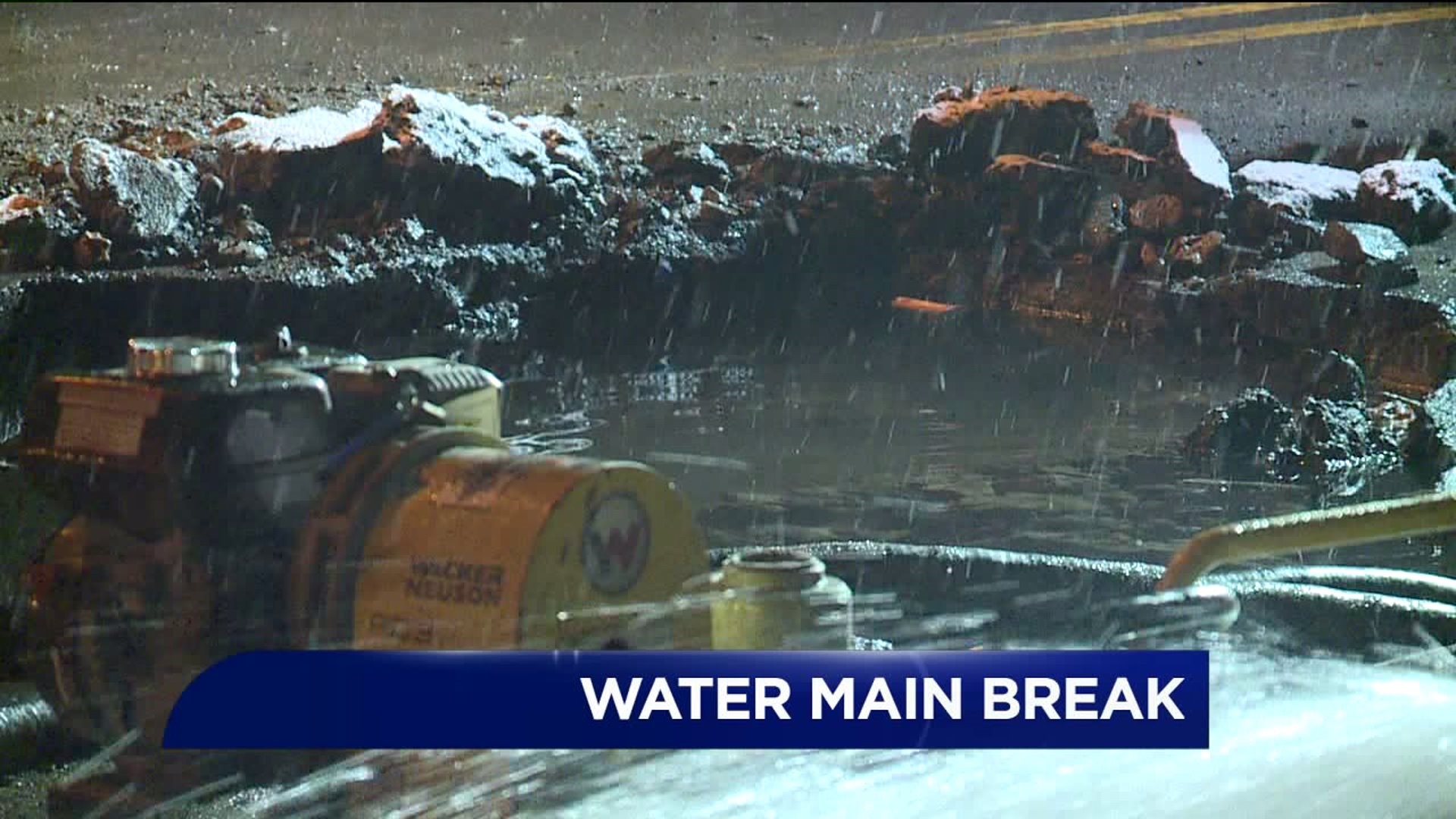 Crews Continue to Fix Water Main Break in Dickson City