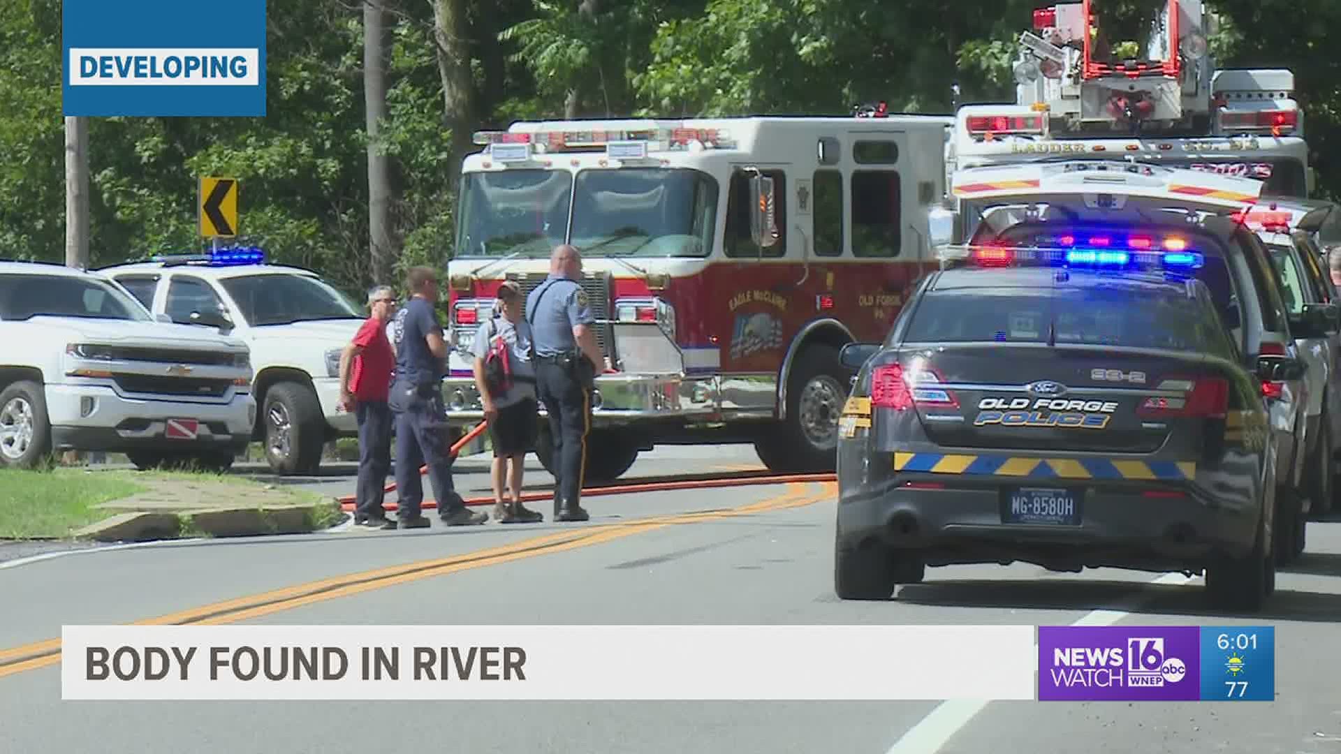 Police have confirmed they recovered the body of a male from the river after receiving a call from a fisherman who spotted it.