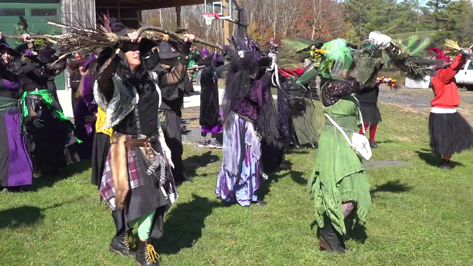 Dozens of witches dressed up and performed throughout one part of Lackawanna County on Saturday.