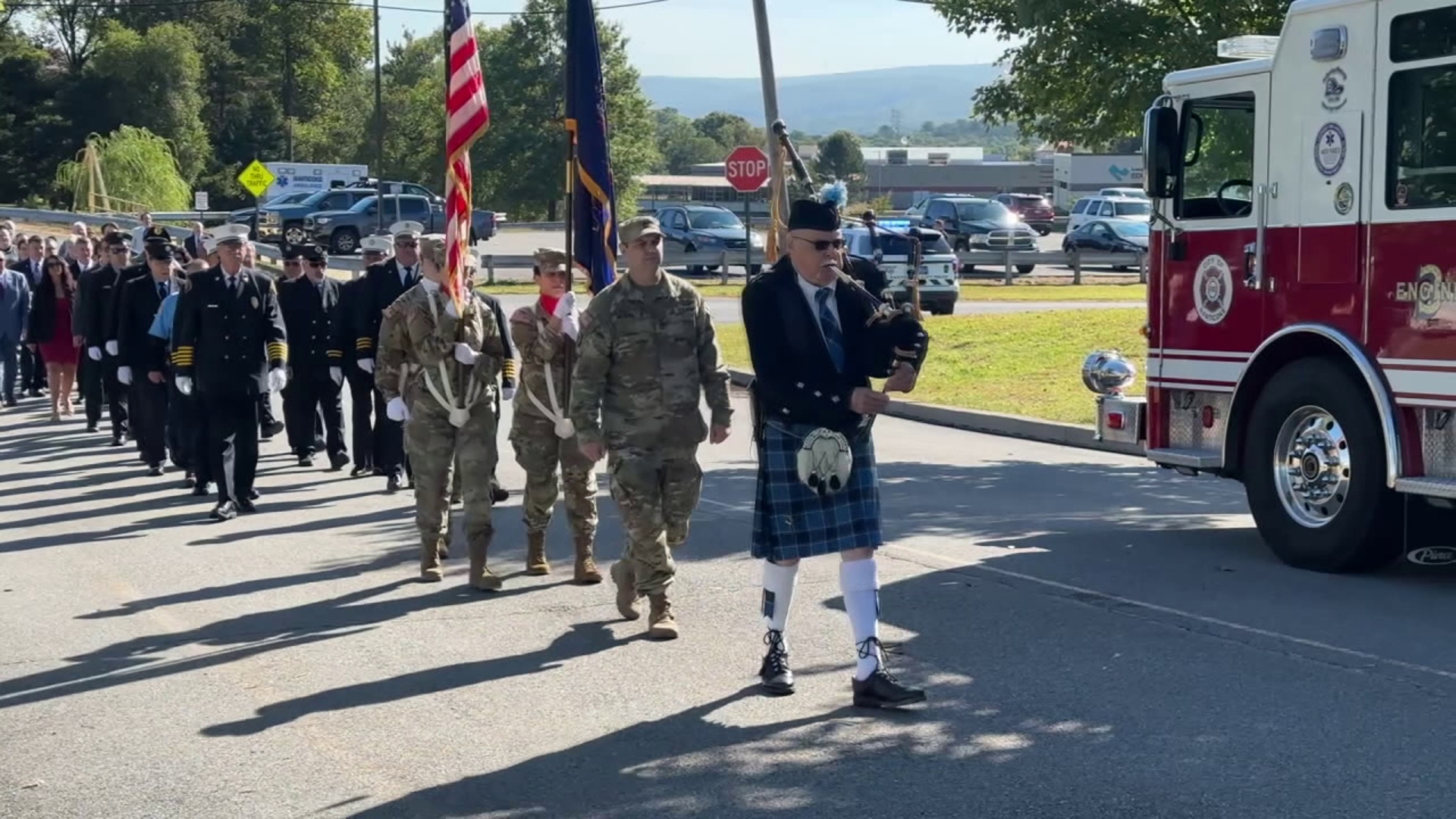 A service at Luzerne County Community College featured first responders, both experienced and those new to a career in public service.