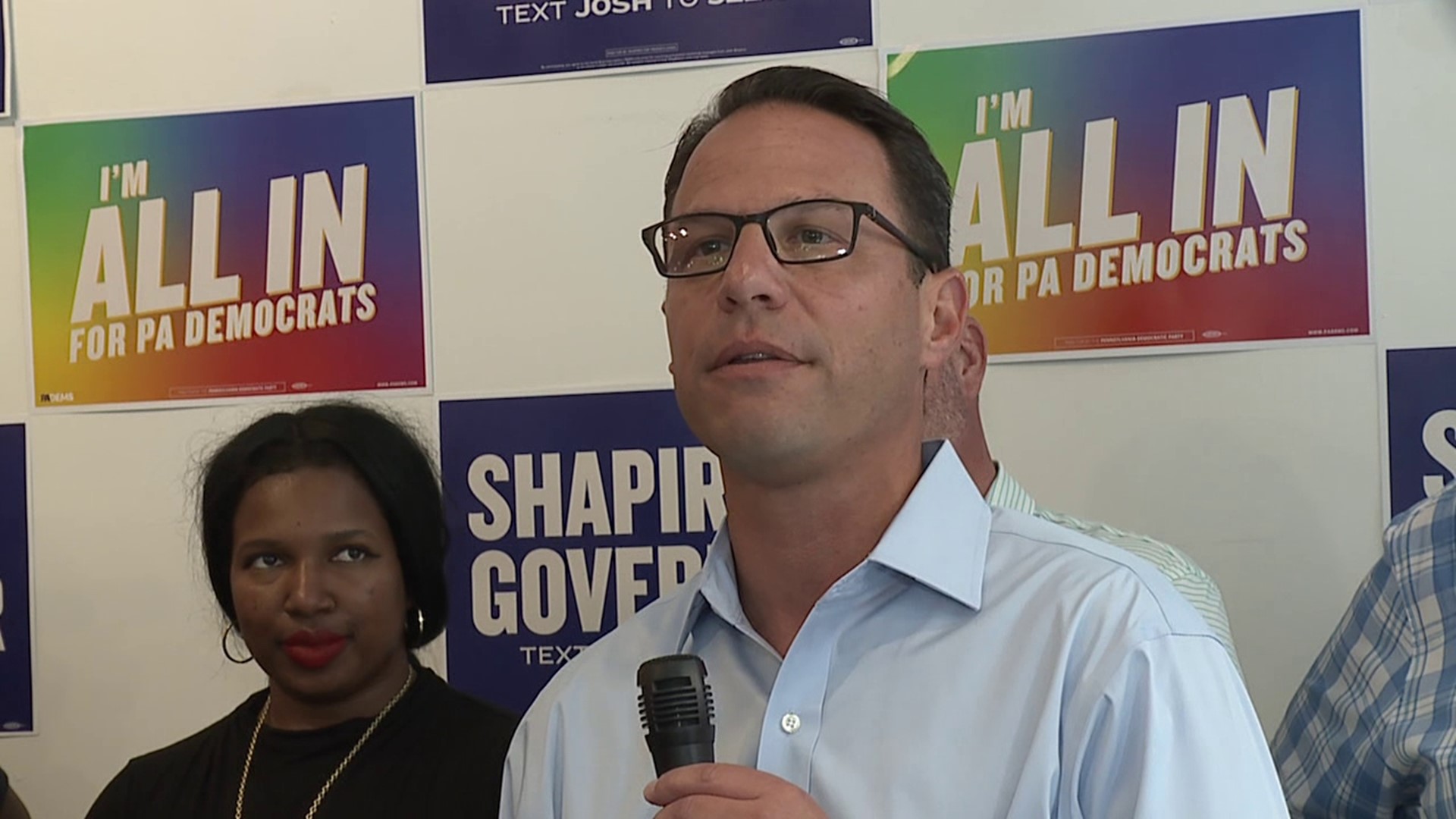 Democratic candidate for governor Josh Shapiro campaigned in Lackawanna, Luzerne, and Lehigh Counties on Saturday.