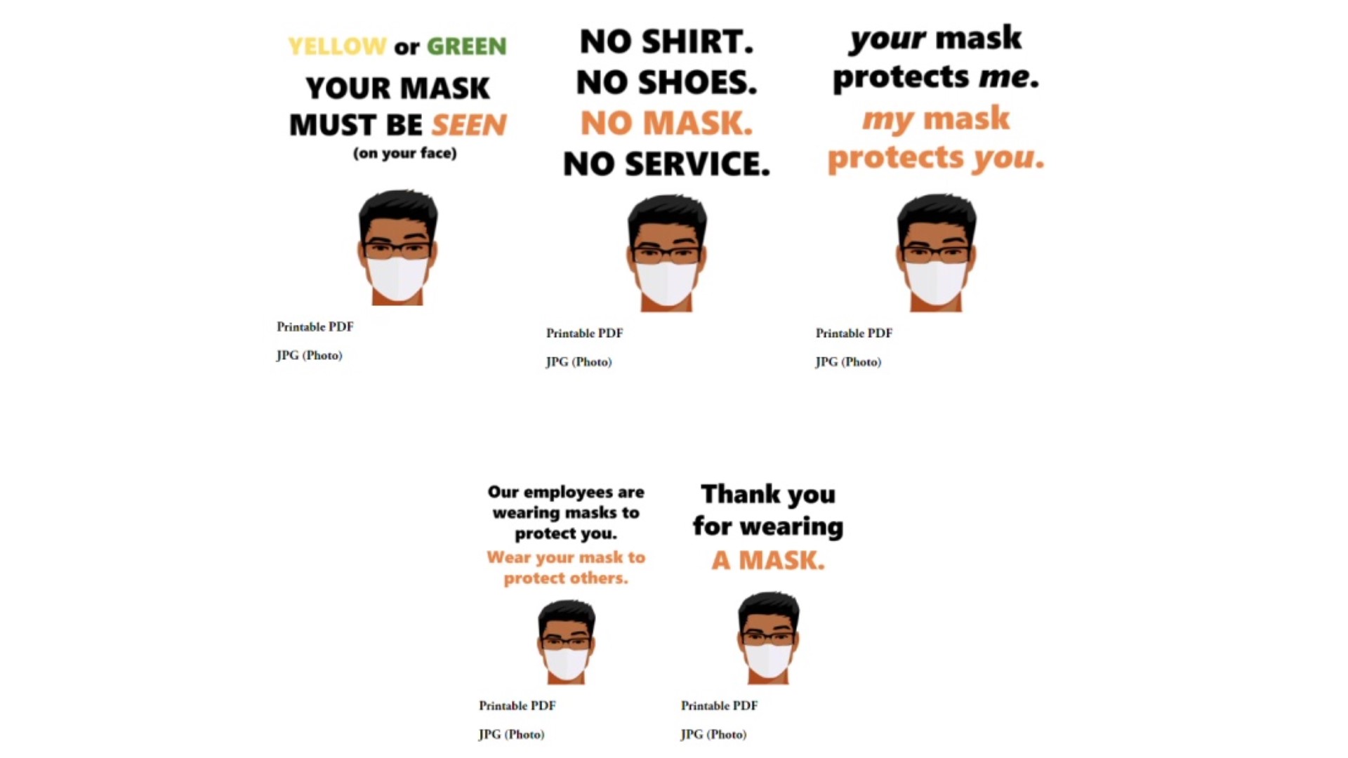 Spotlight: Orange is asking people to wear a mask.