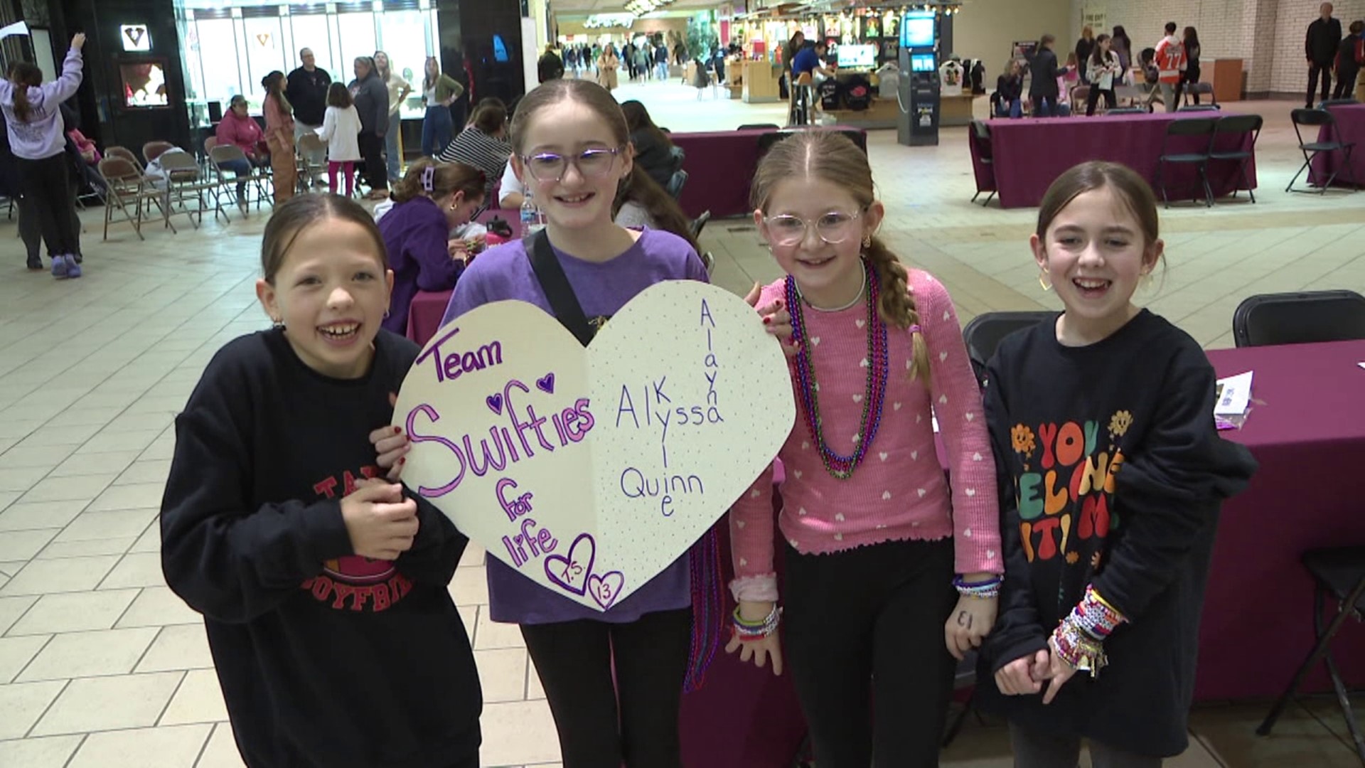 'Swifties' flocked to the Wyoming Valley Mall Saturday to participate in a trivia game about the pop star.