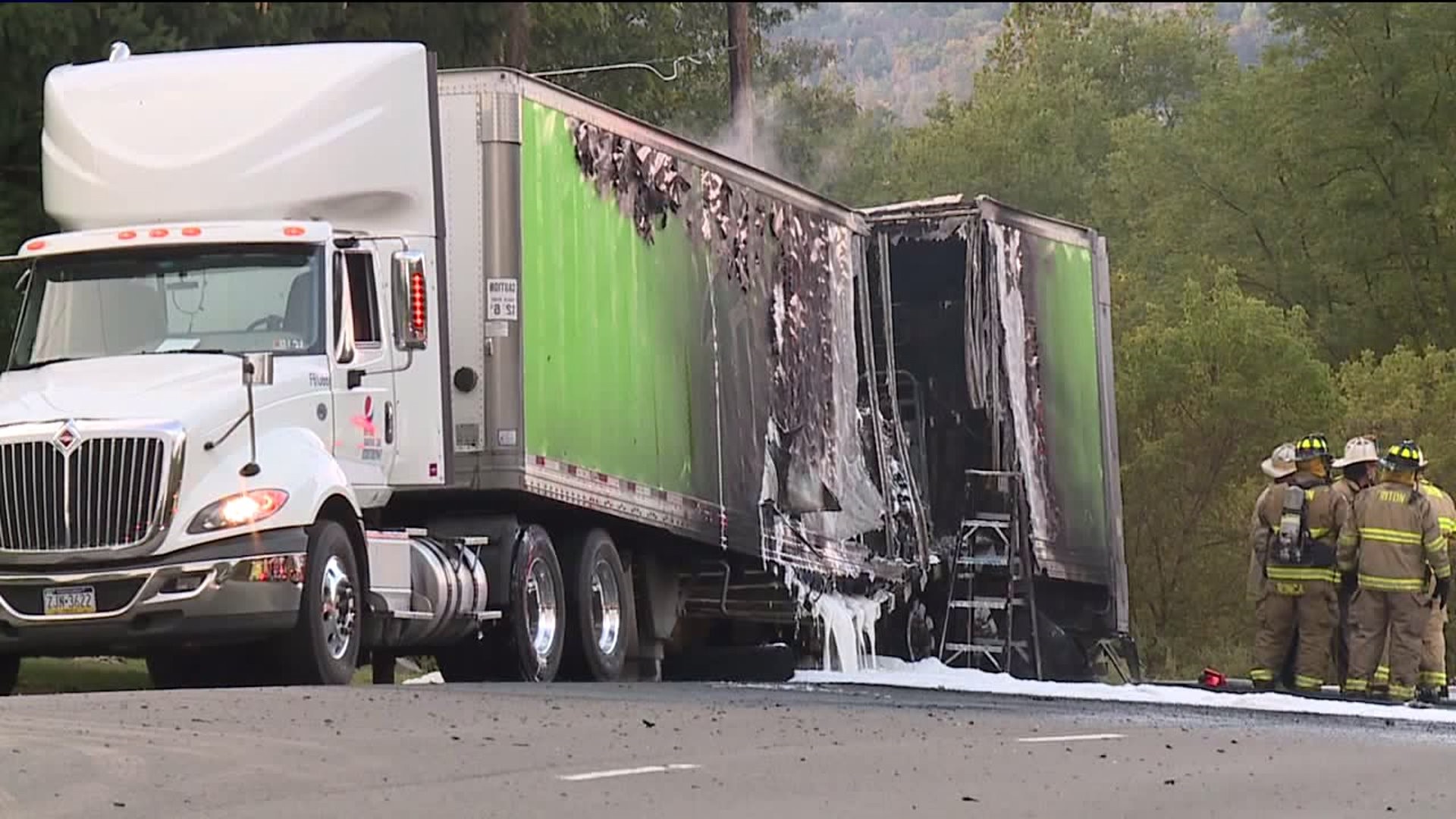 Tractor-Trailer Fire Closes Route 29 Near Tunkhannock