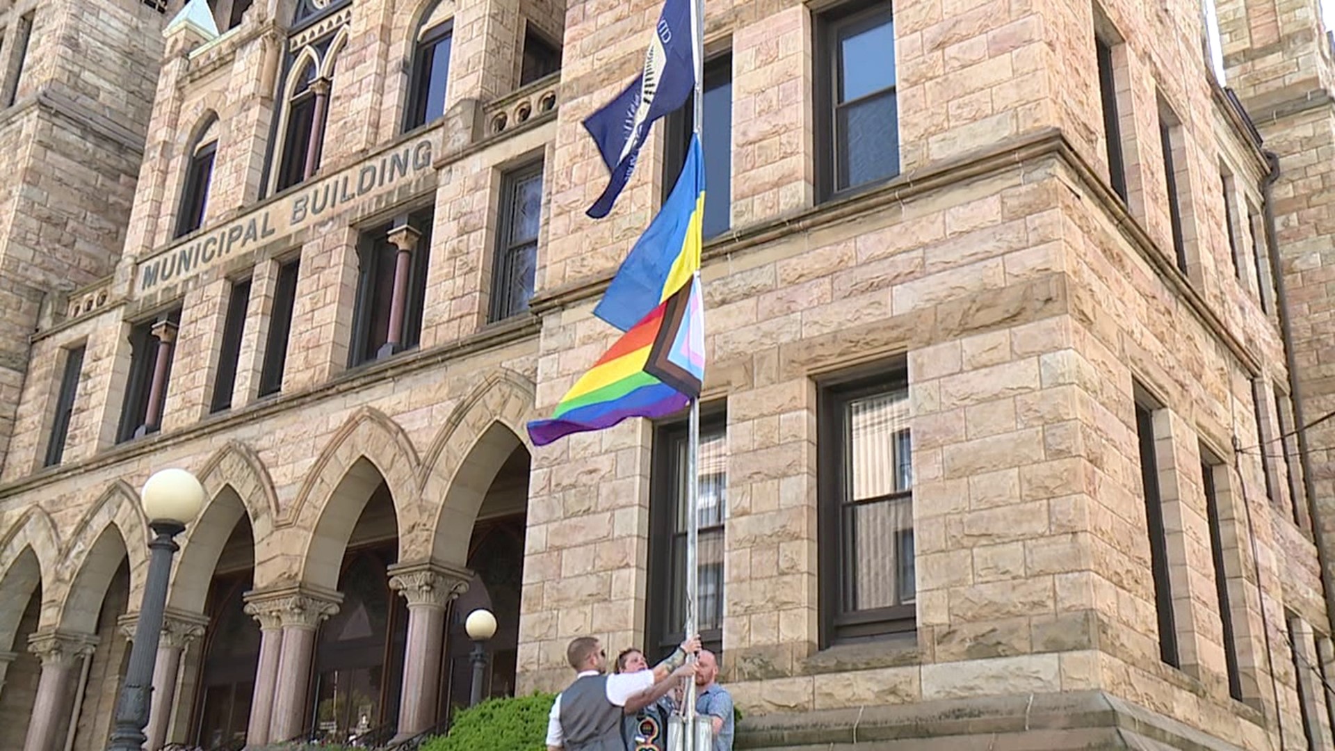 The Electric City began Pride Month with a flag-raising in downtown Scranton on Saturday.