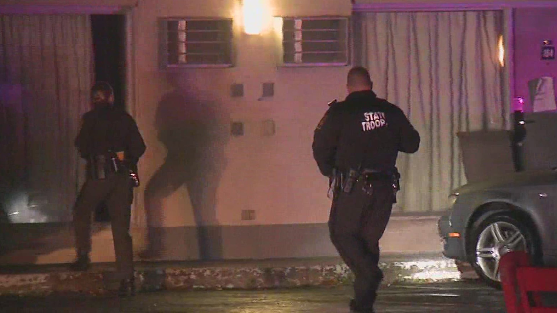 A woman was shot Monday night at a motel in Monroe County.