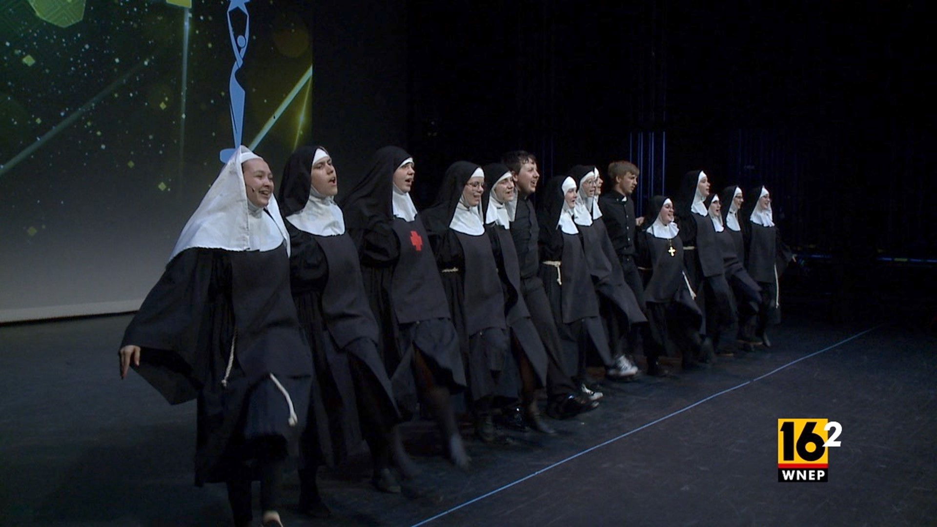 A stage full of dancing Nuns, what could be better?