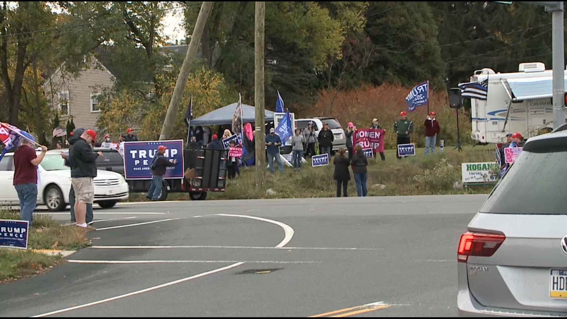 The rally was hosted by the Republican Party of Luzerne County.