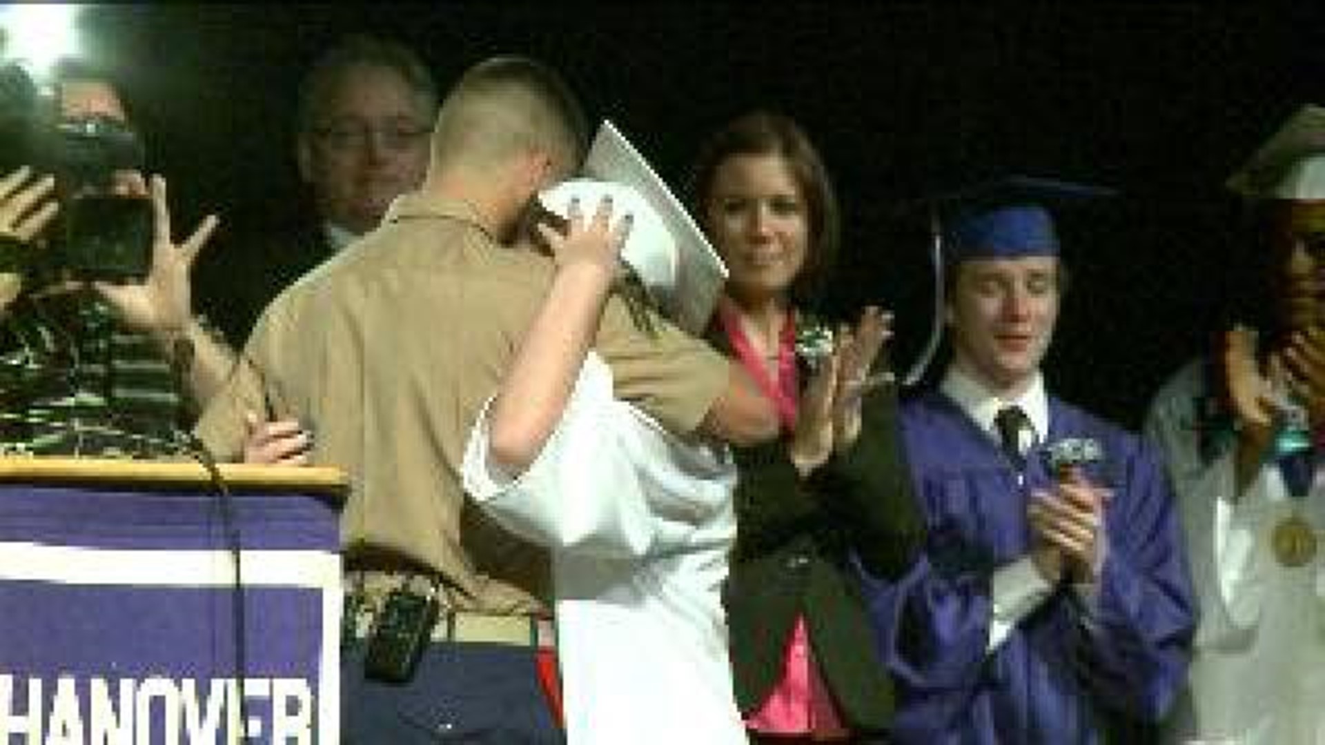Marine Surprises Sister At Hanover Area High School Graduation