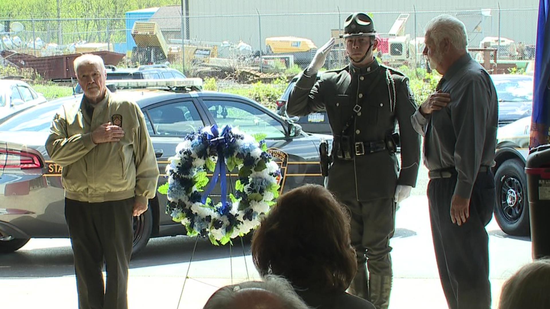 The annual ceremony honors all troopers who have died since the PSP was founded on May 2, 1905.