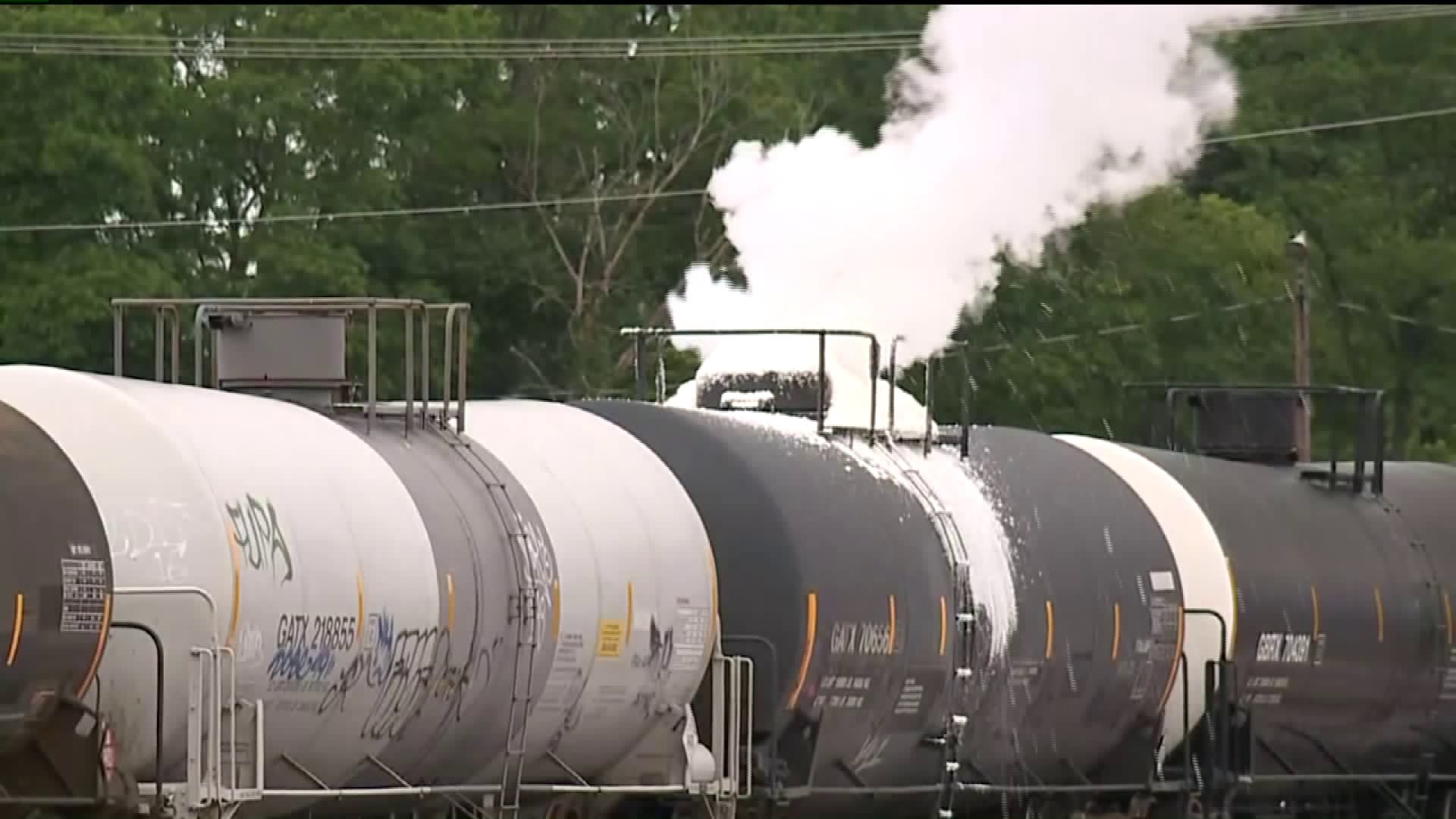 Officials: No Danger from Venting Train Tanker